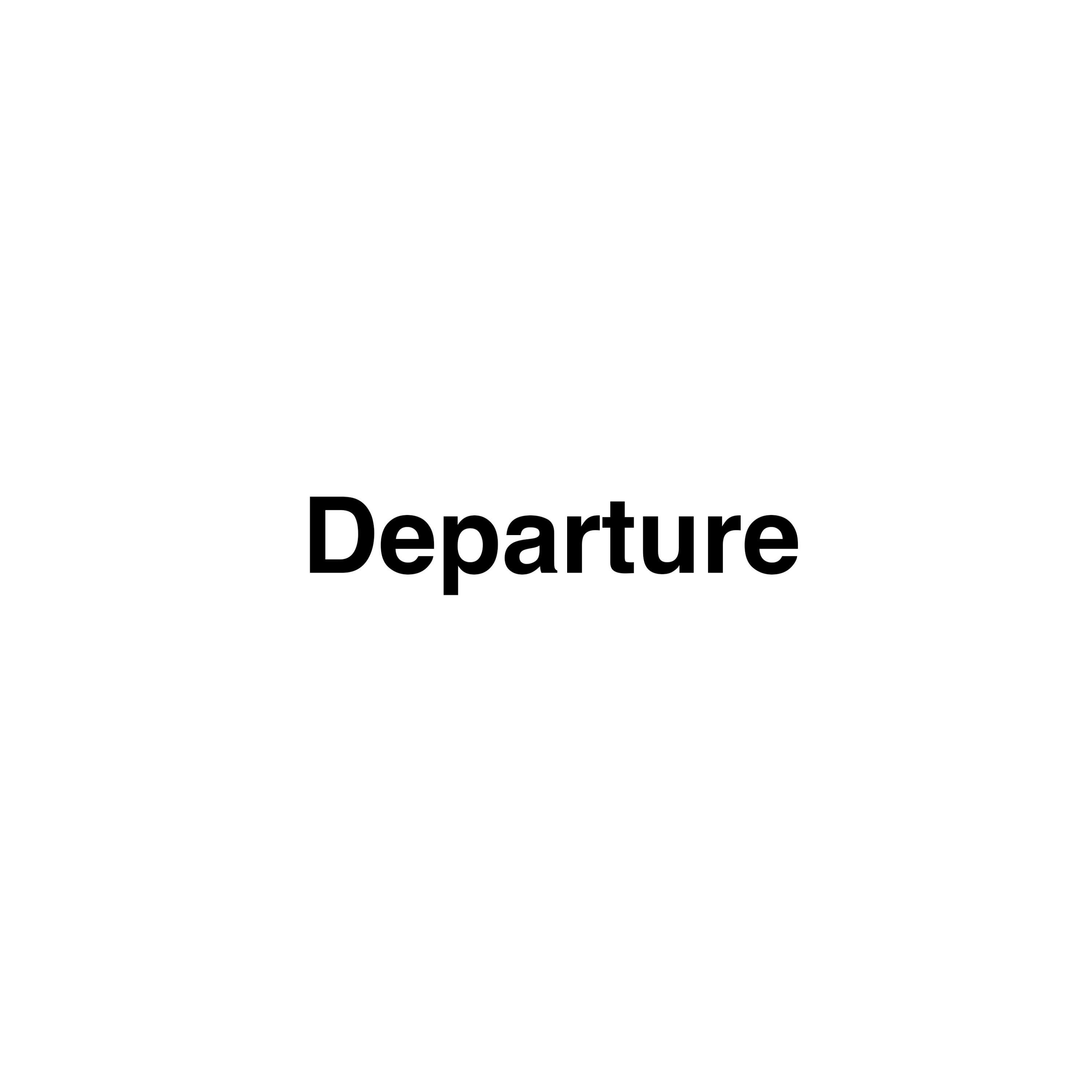 Релиз Departure