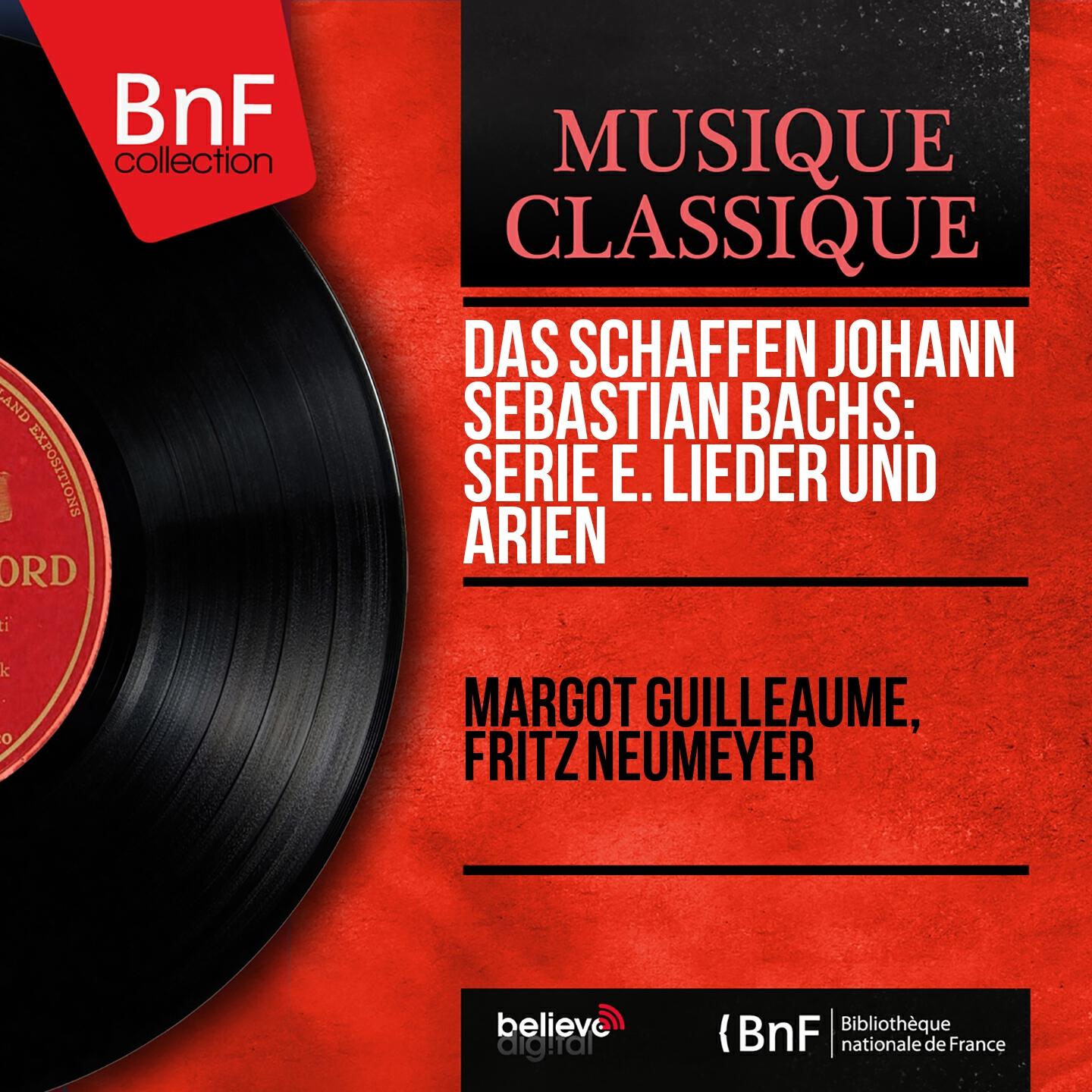 Релиз Das Schaffen Johann Sebastian Bachs: Serie E. Lieder und Arien (Mono Version)