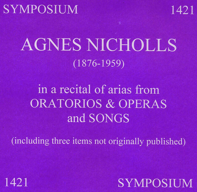 Релиз Agnes Nicholls (1909-1921)