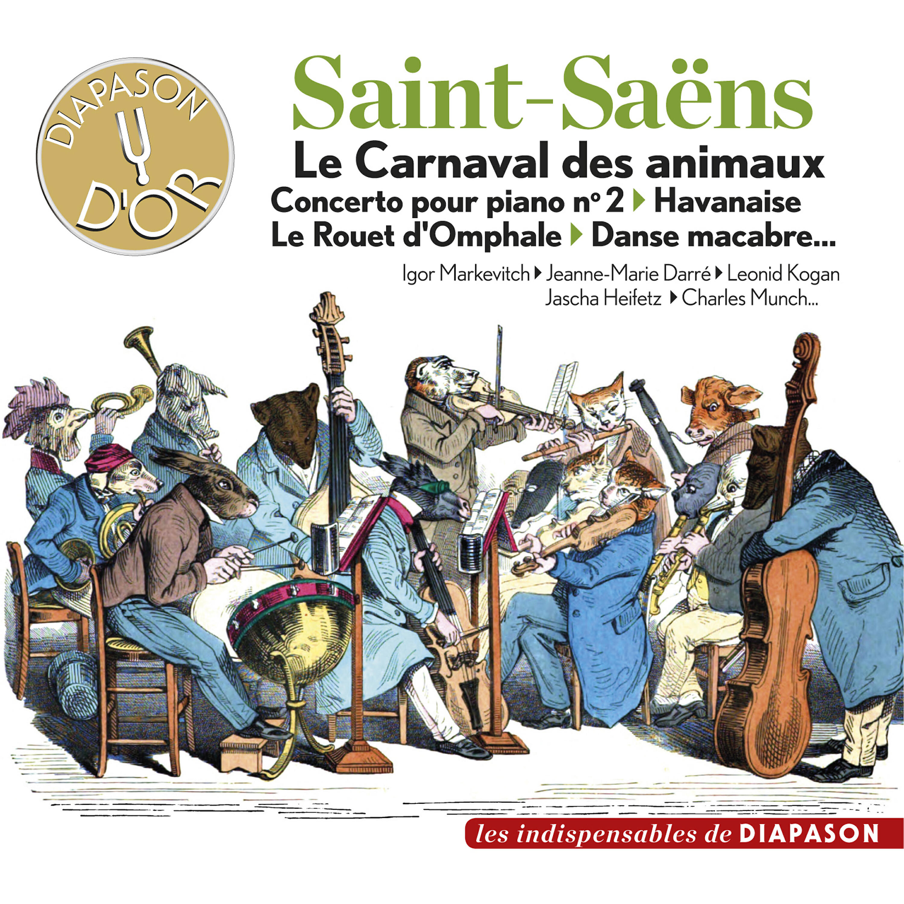 Релиз Saint-Saëns: Le Carnaval des animaux, Concerto pour piano No. 2, Havanaise, Le rouet d'Omphale, Danse macabre... (Les indispensables de Diapason)