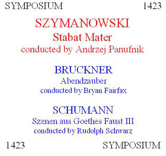 Релиз Szymanowski, Bruckner & Schumann: A Choral Anthology