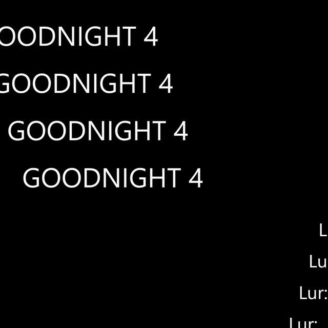 Релиз Goodnight 4