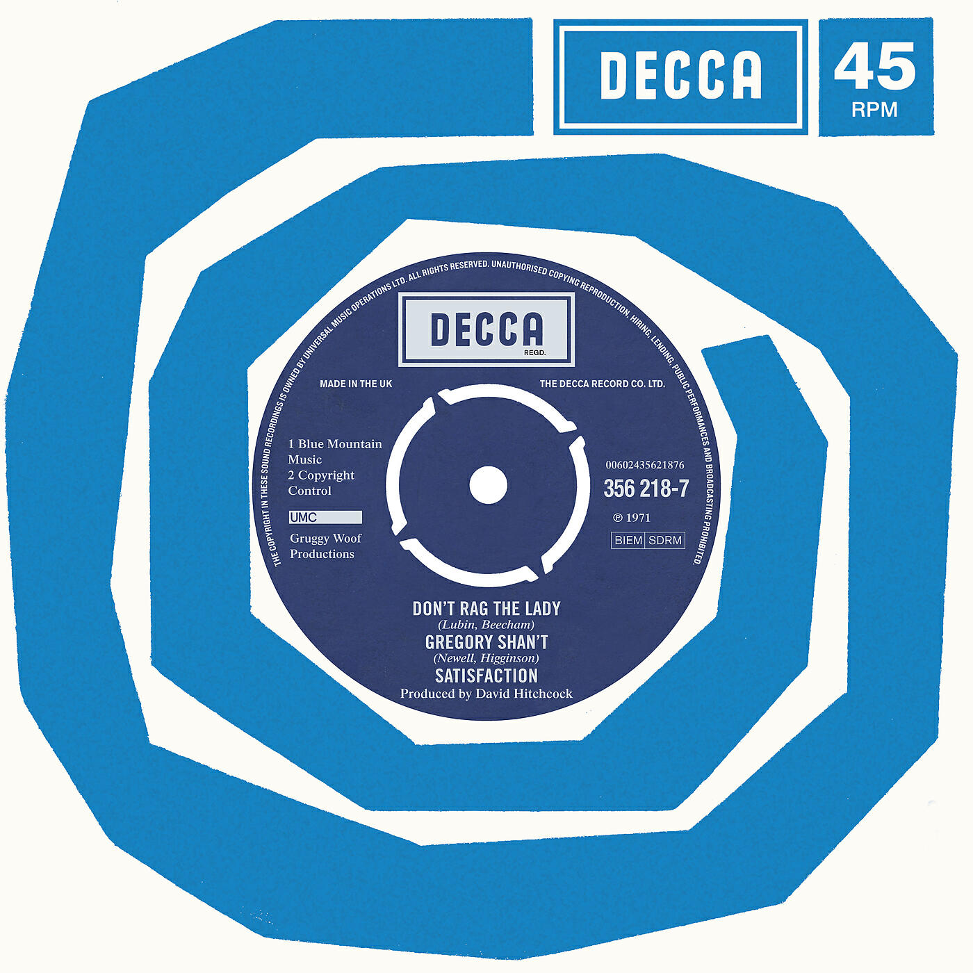 Релиз Don't Rag The Lady / Gregory Shan't