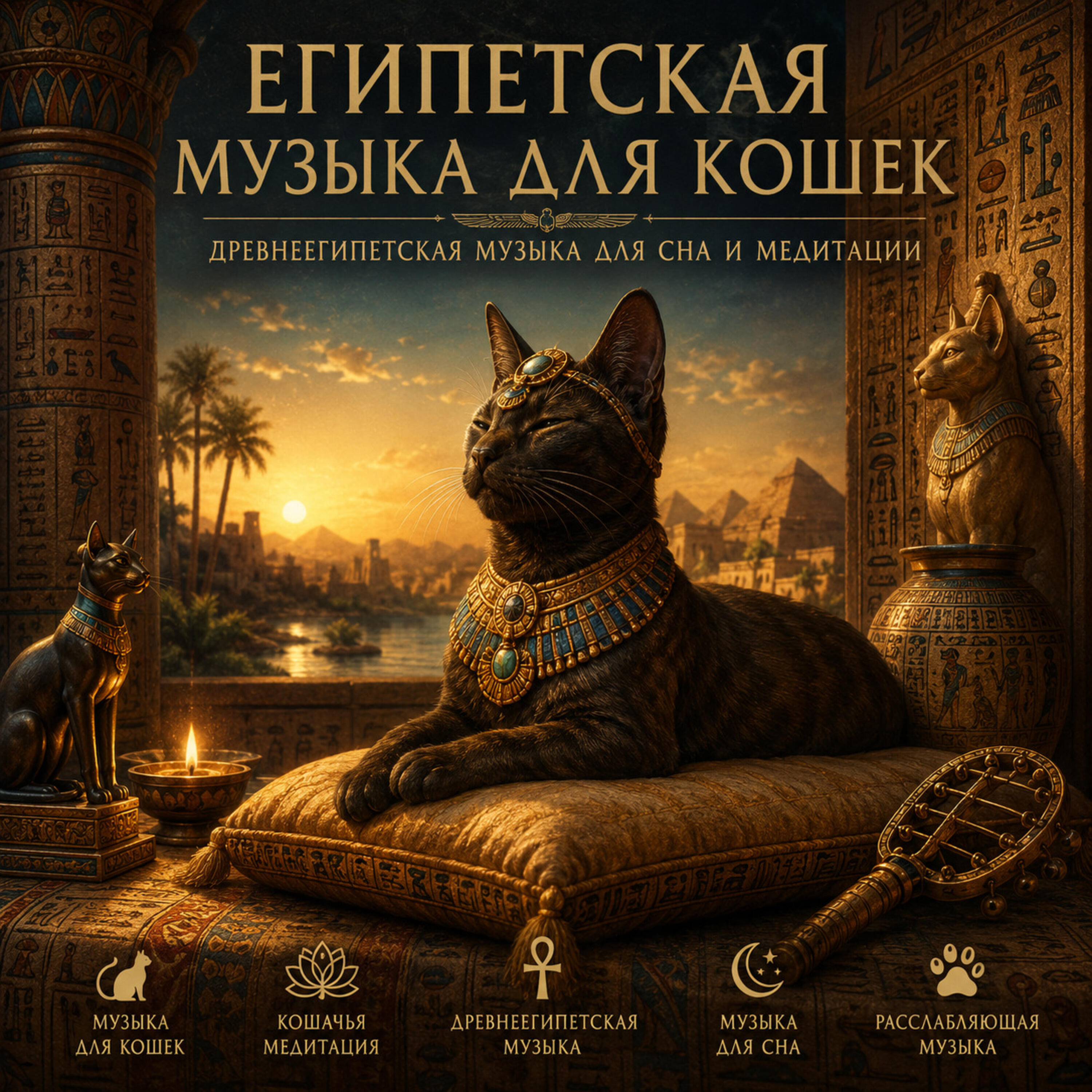 Релиз Египетская музыка для кошек. Древнеегипетская музыка для сна и медитации