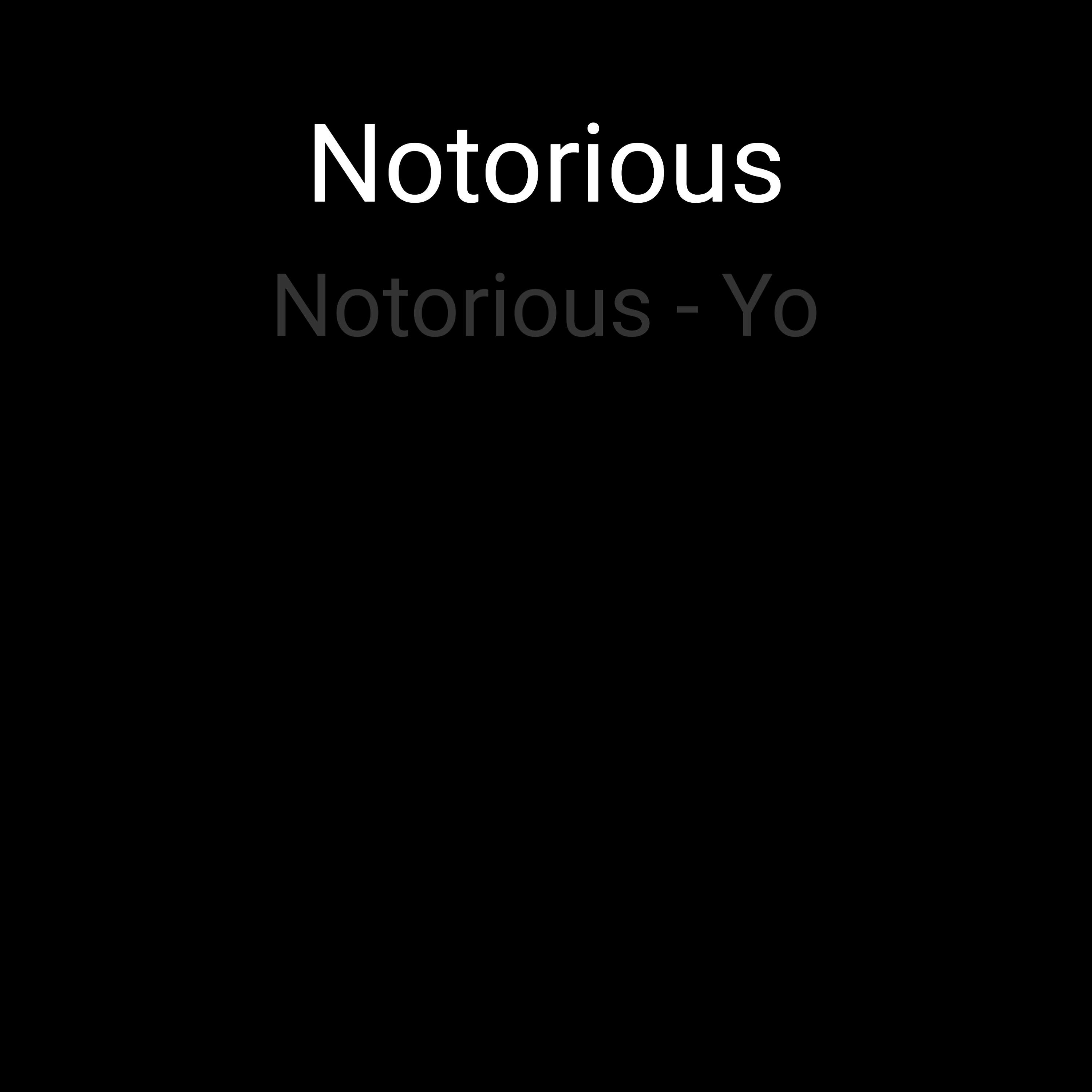 Релиз Notorious - Yo