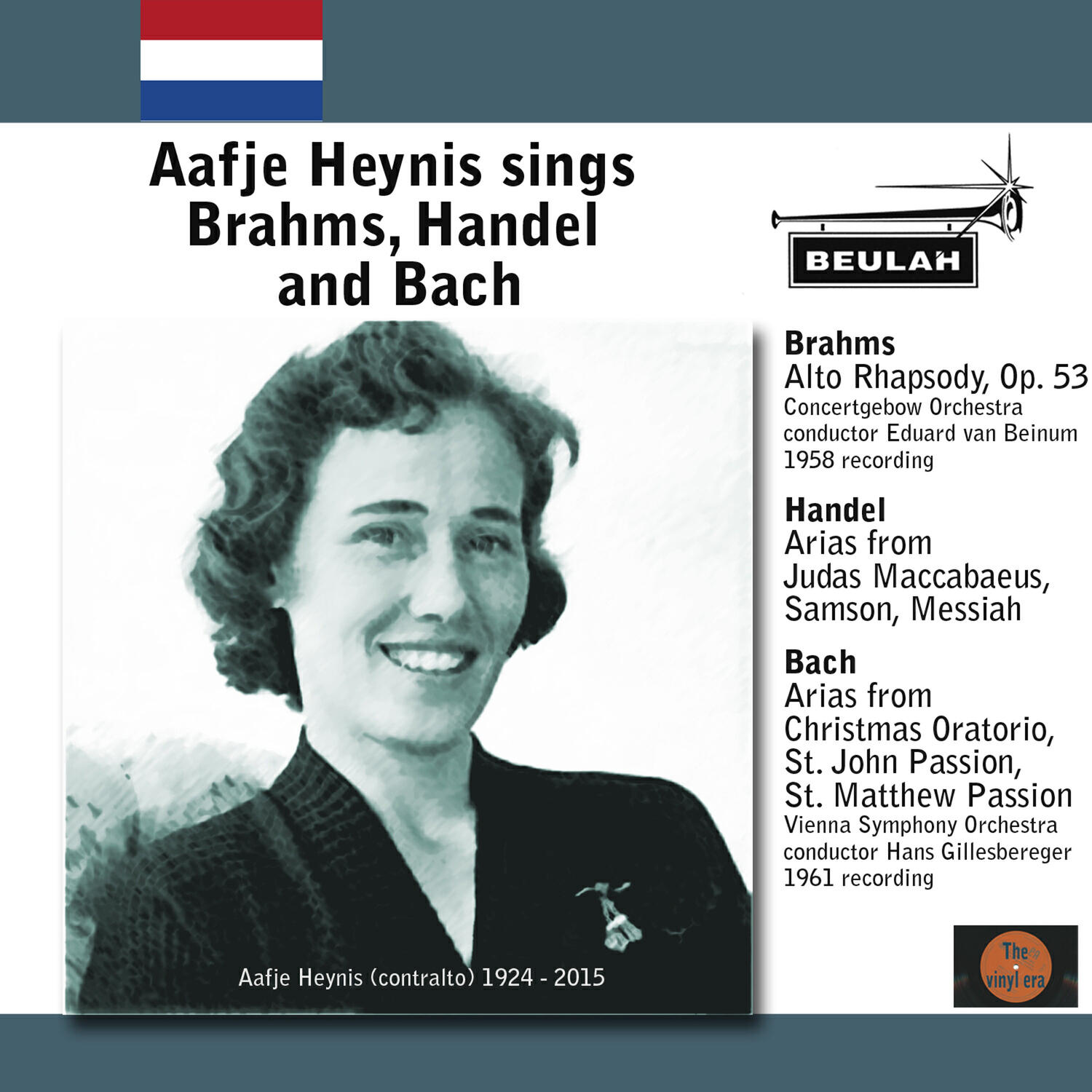 Релиз Aafje Heynis Sings Brahms, Handel and Bach