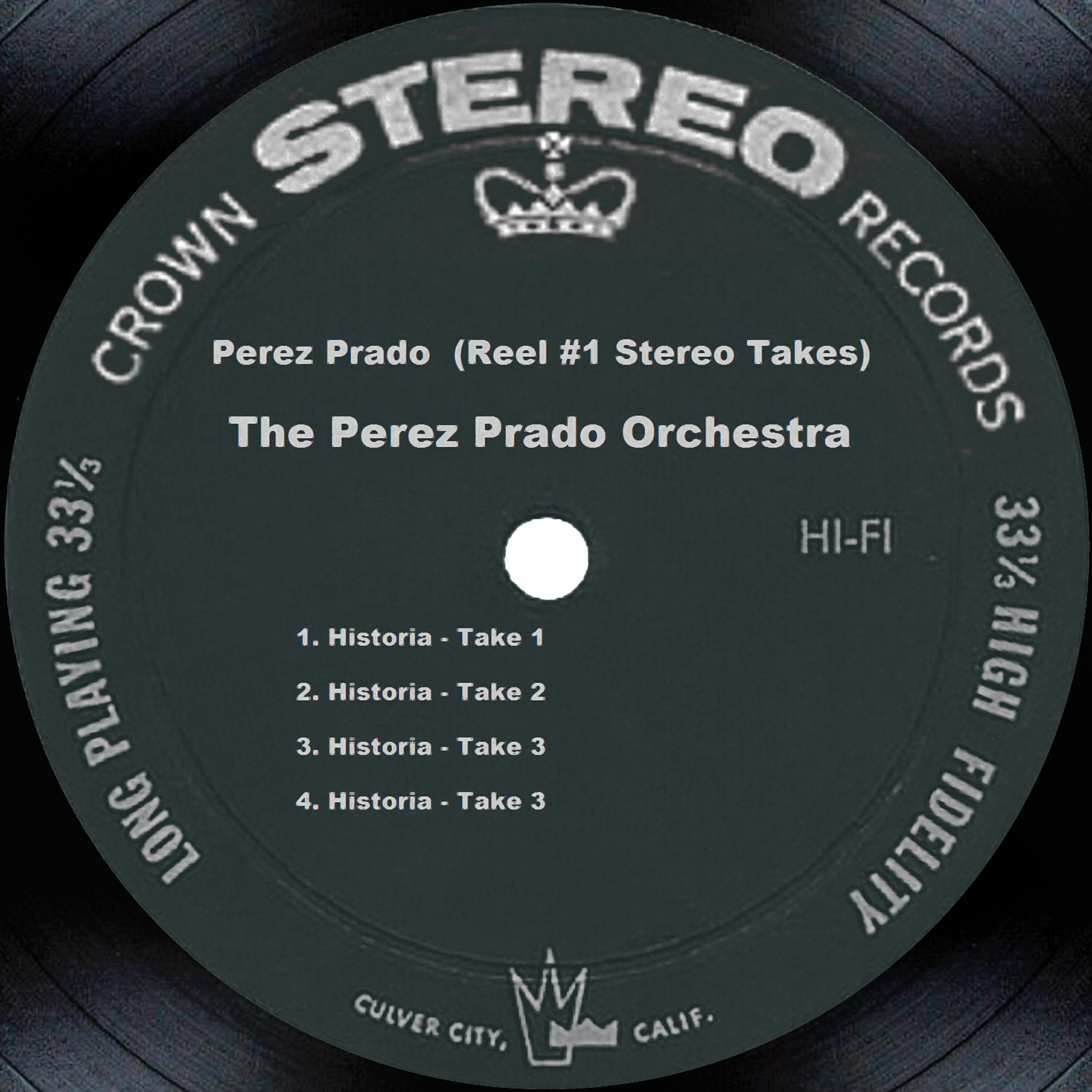 Релиз Perez Prado  (Reel #1 Stereo Takes)