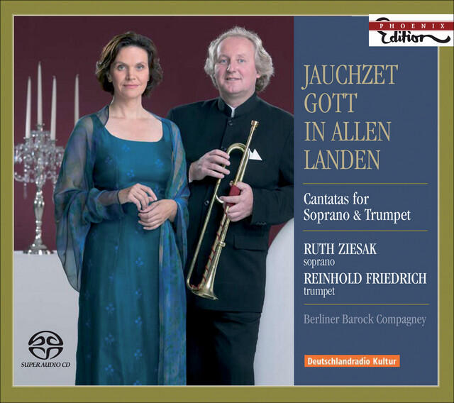 Постер альбома Bach, J.S.: Jauchzet Gott in Allen Landen! / Zelenka, J.D.: Psalm 112 (Cantatas for Soprano and Trumpet)