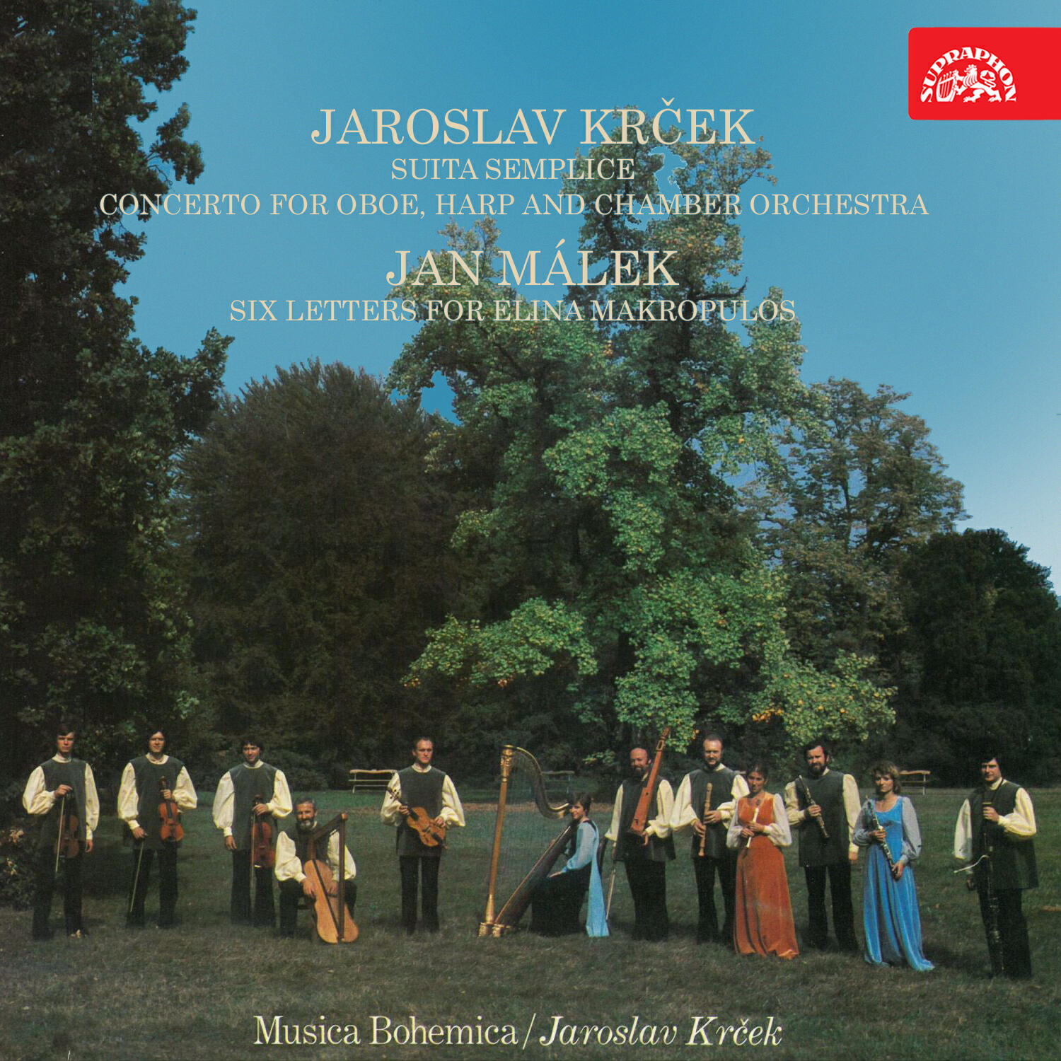 Релиз Krček: Suita semplice, Concerto for Oboe, Harp and Chamber Orchestra - Málek: Six Letters for Elina Makropulos