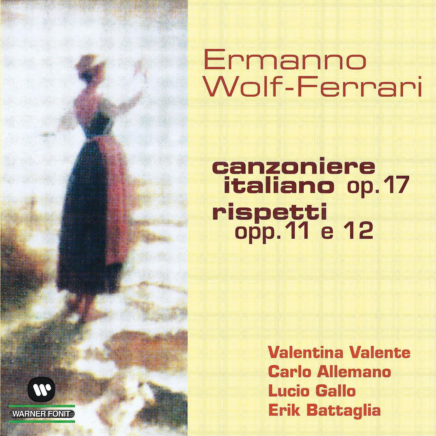 Релиз Canzoniere Italiano Op. 17- Rispetti Opp. 11 E 12