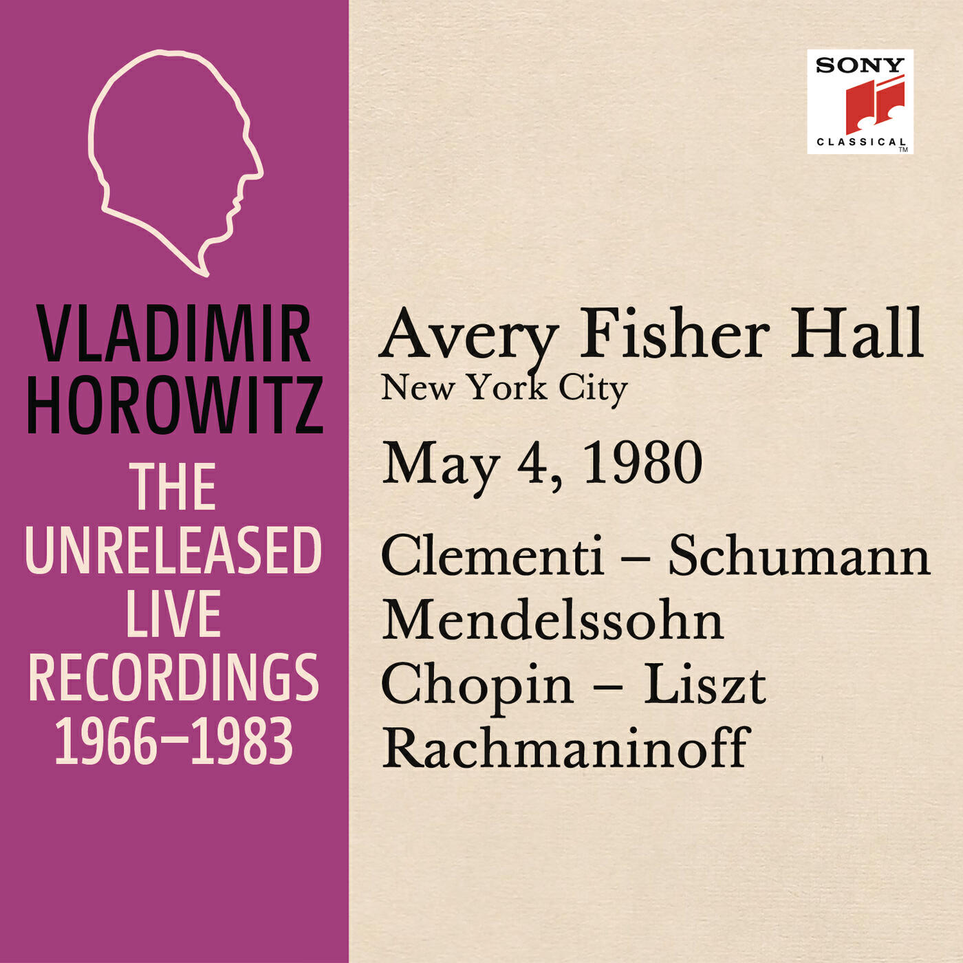 Постер альбома Vladimir Horowitz in Recital at Avery Fischer Hall, New York City, May 4, 1980