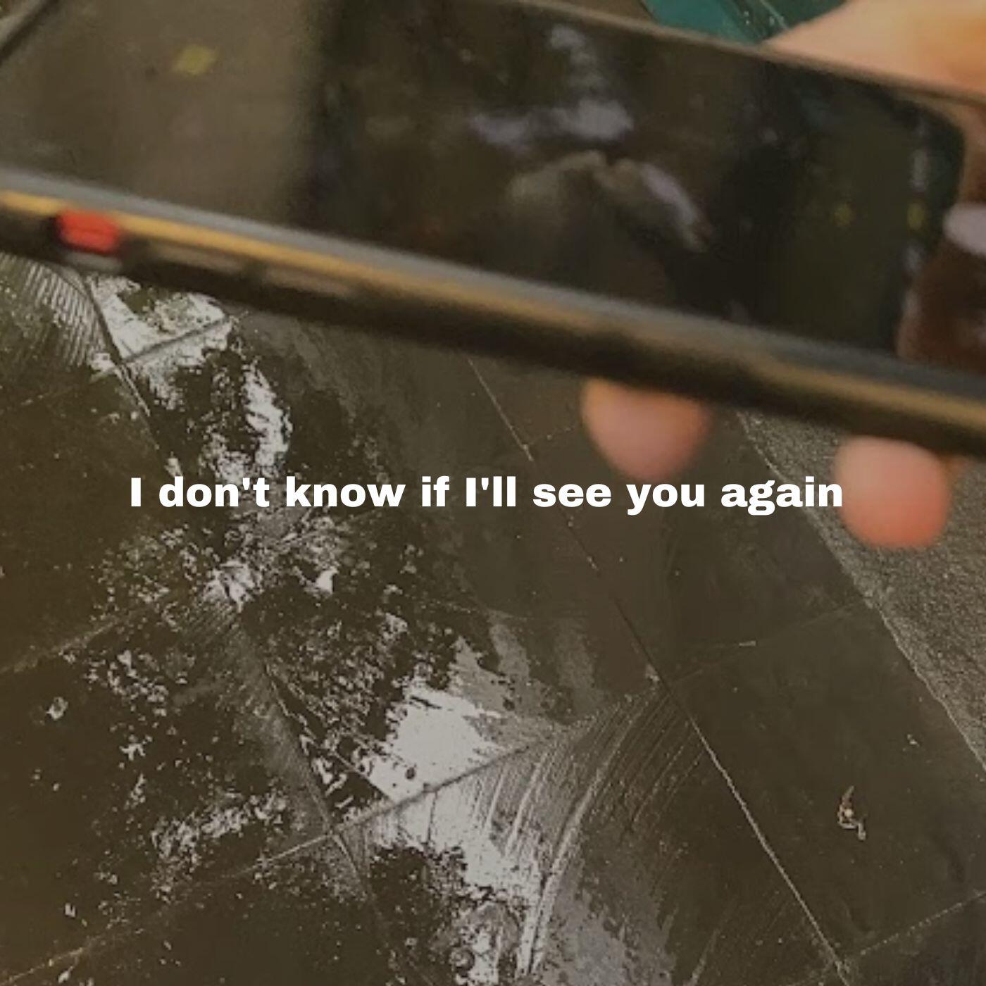 Релиз I don't know if I'll see you again