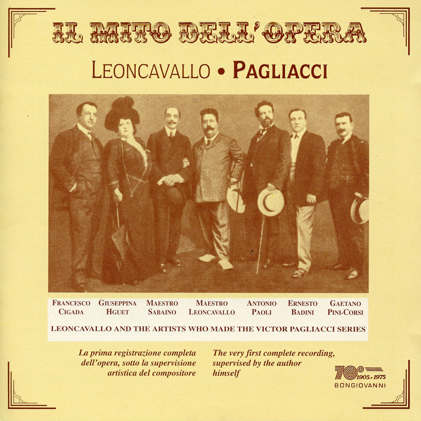 Релиз Il mito dell'opera: Pagliacci (Recordings 1907)