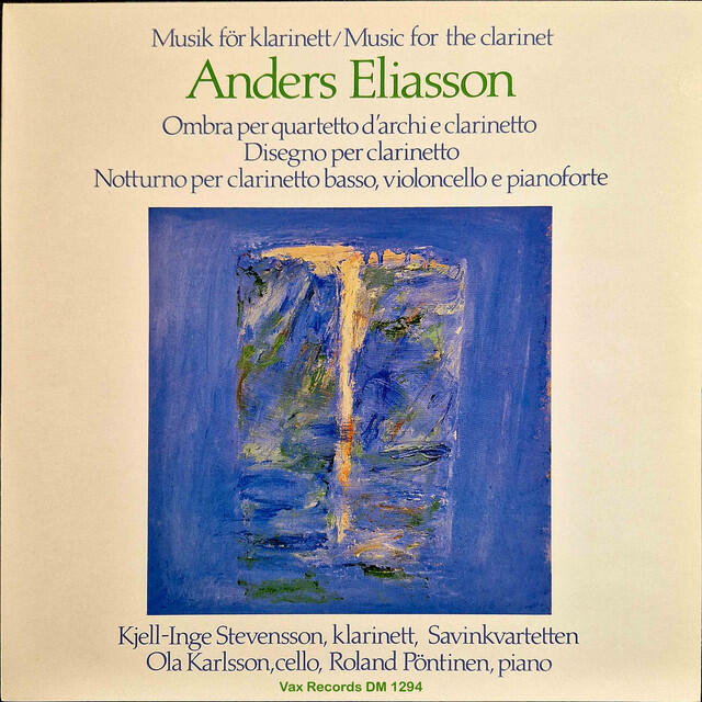 Релиз Eliasson: Music for the Clarinet