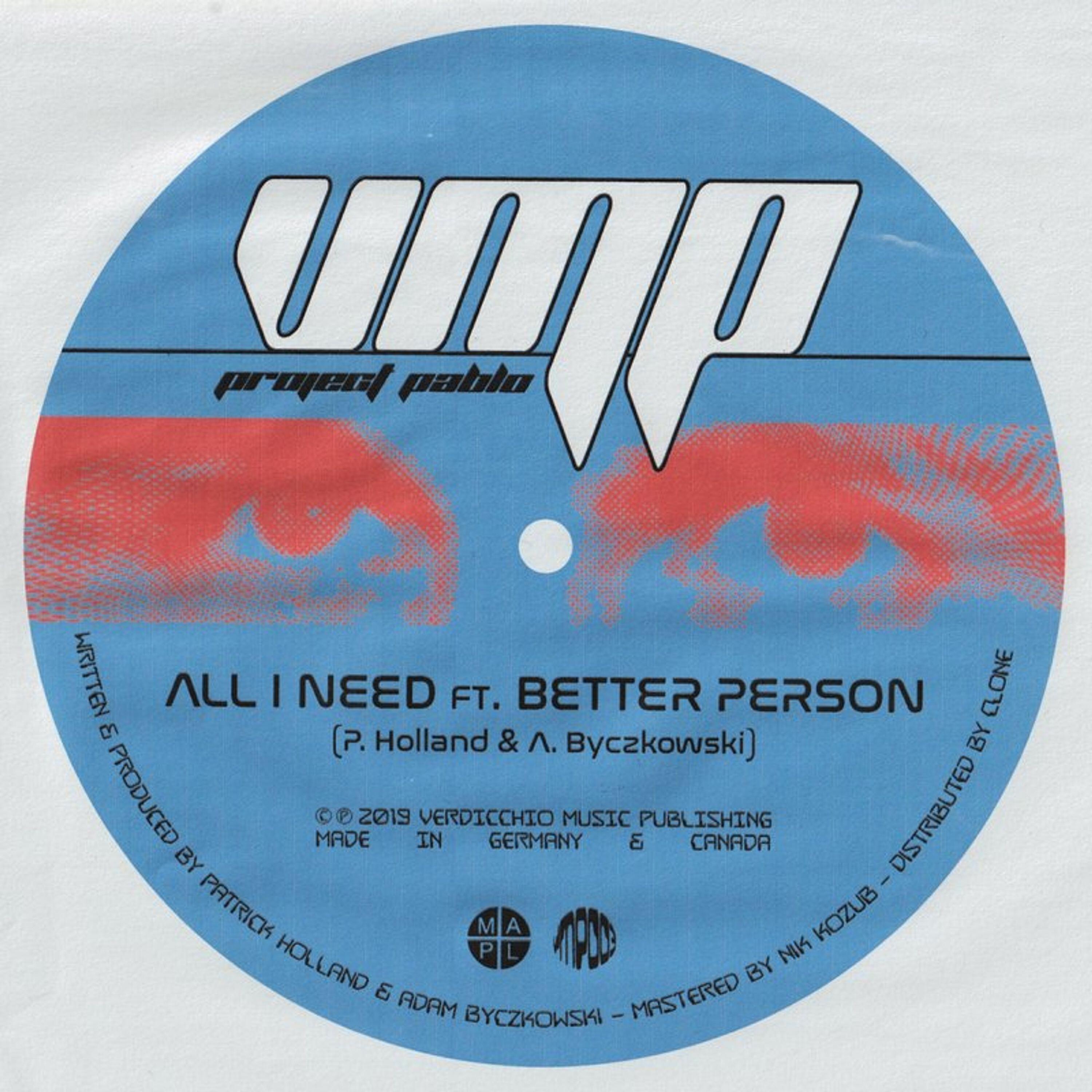 Релиз All I Need/Eye Mask On, Think About Everything