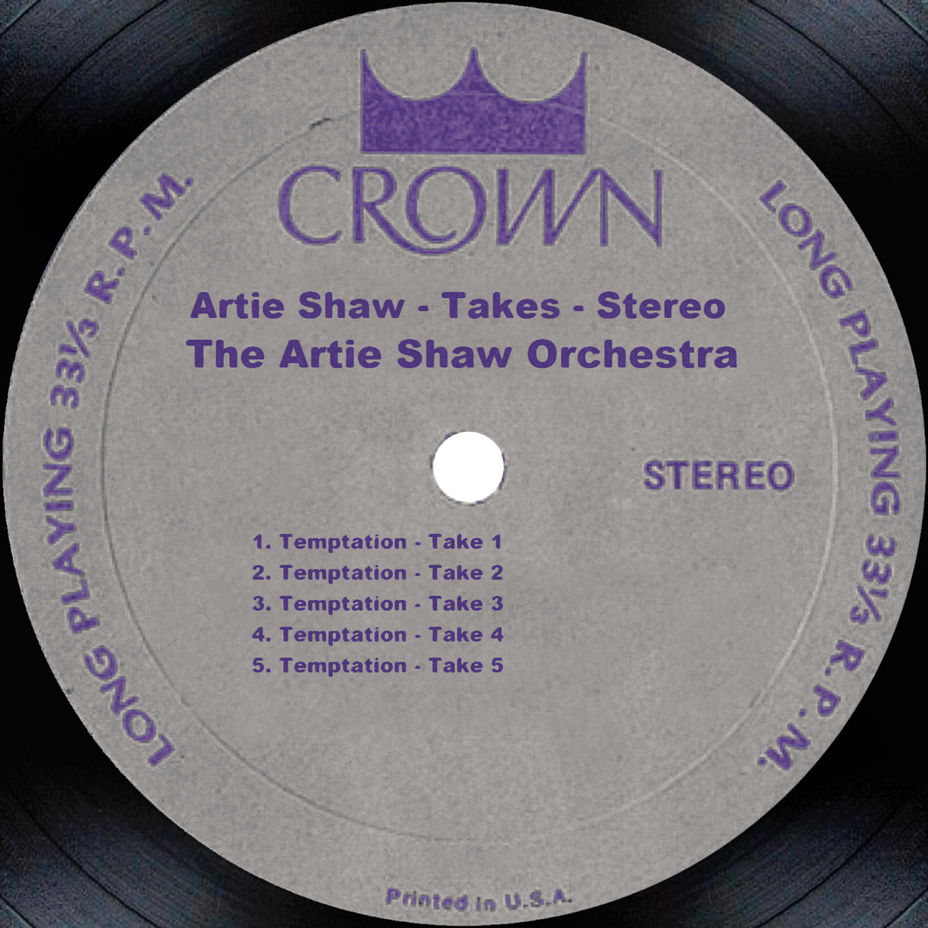 Релиз Artie Shaw - Takes - Stereo