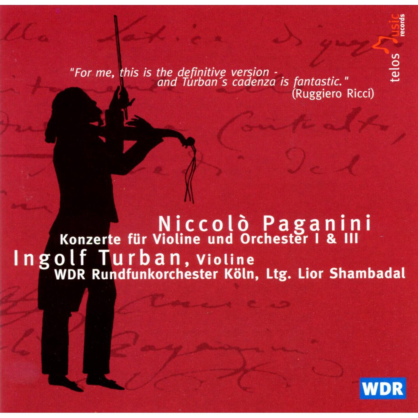 Релиз Paganini: Violin Concertos Nos. 1 & 3