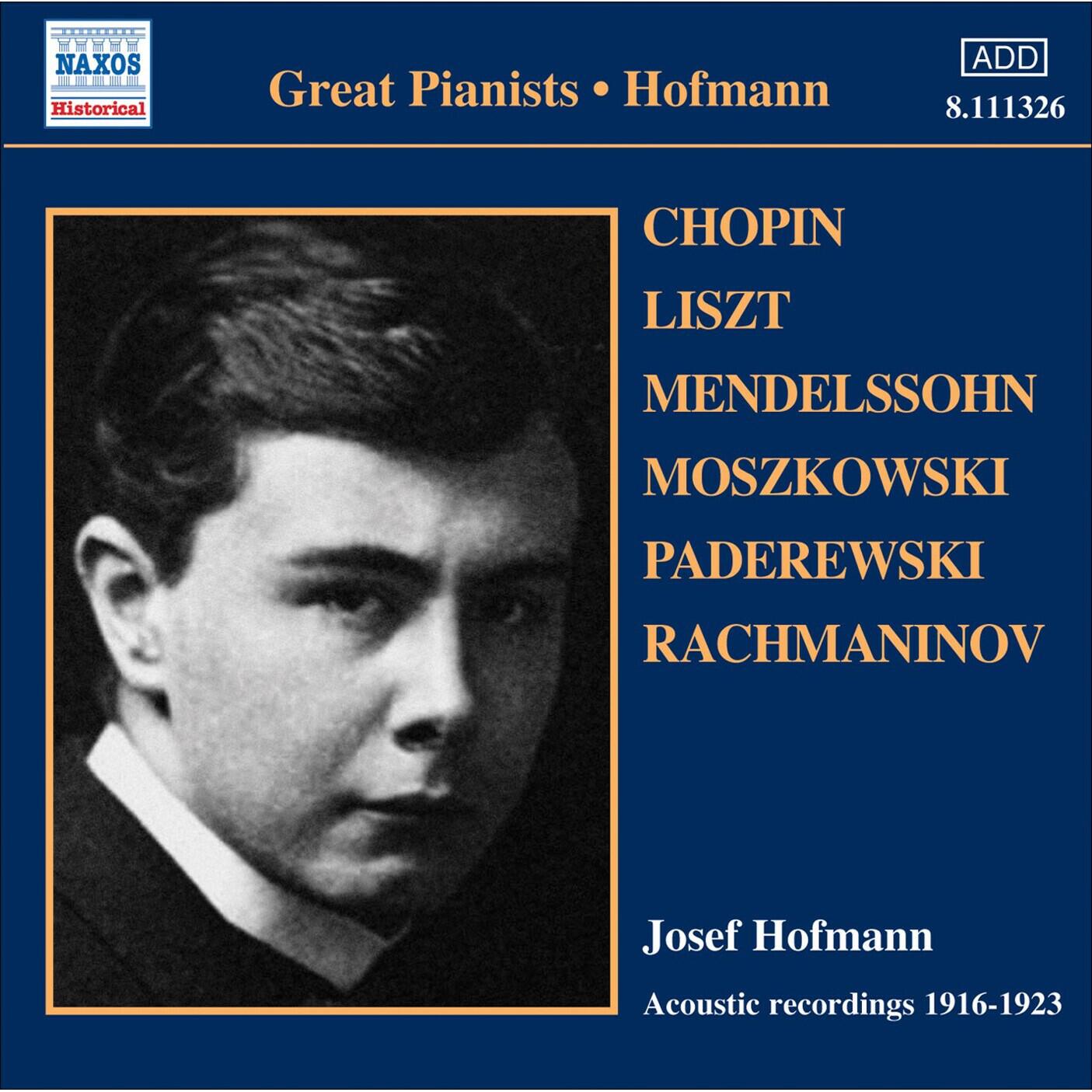 Релиз Hofmann, Josef: Historical Recordings (1916-1923)