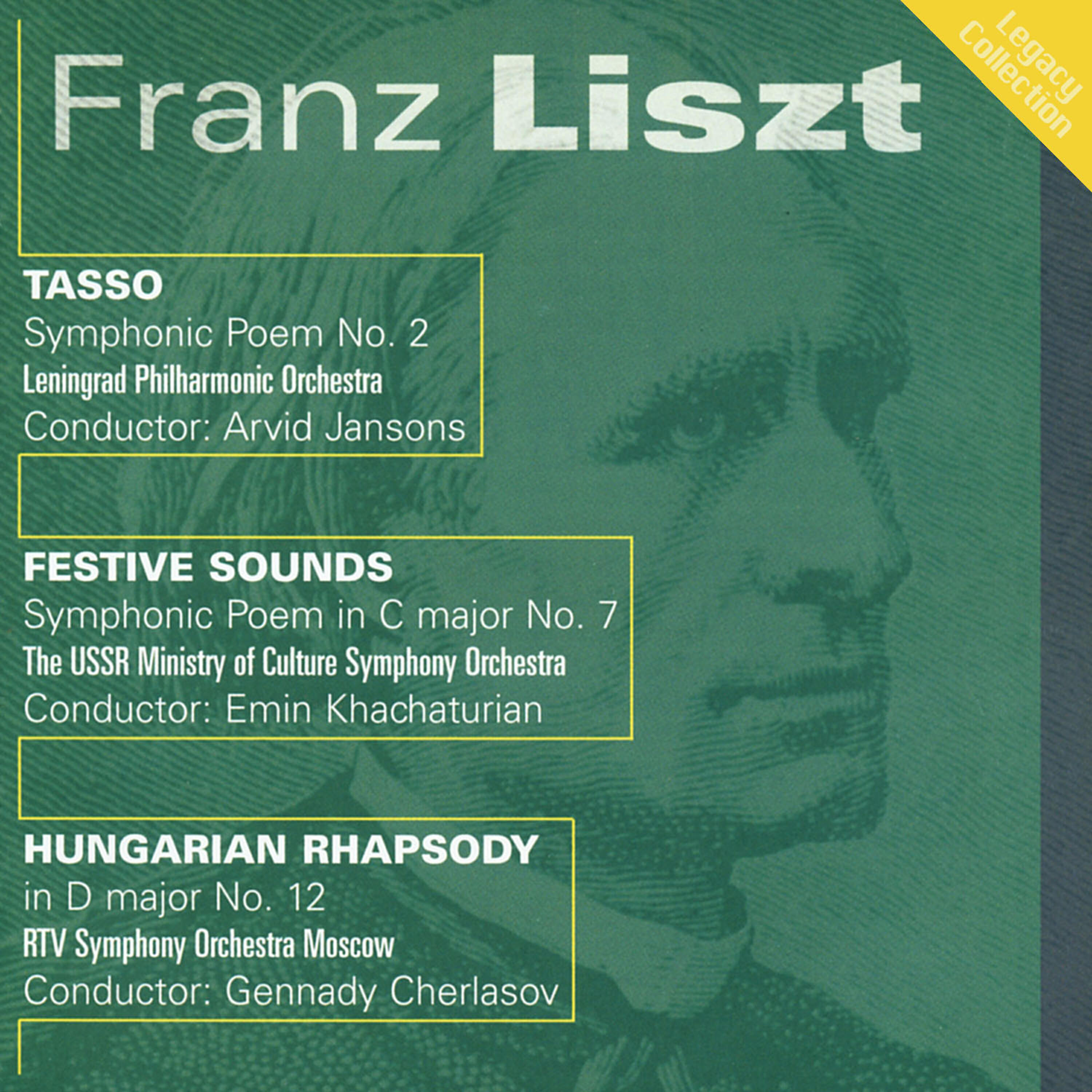 Релиз Liszt: Symphonic Poem No. 2 "Tasso" - Symphonic Poem No. 7 "Festklange" - Hungarian Rhapsody No. 12