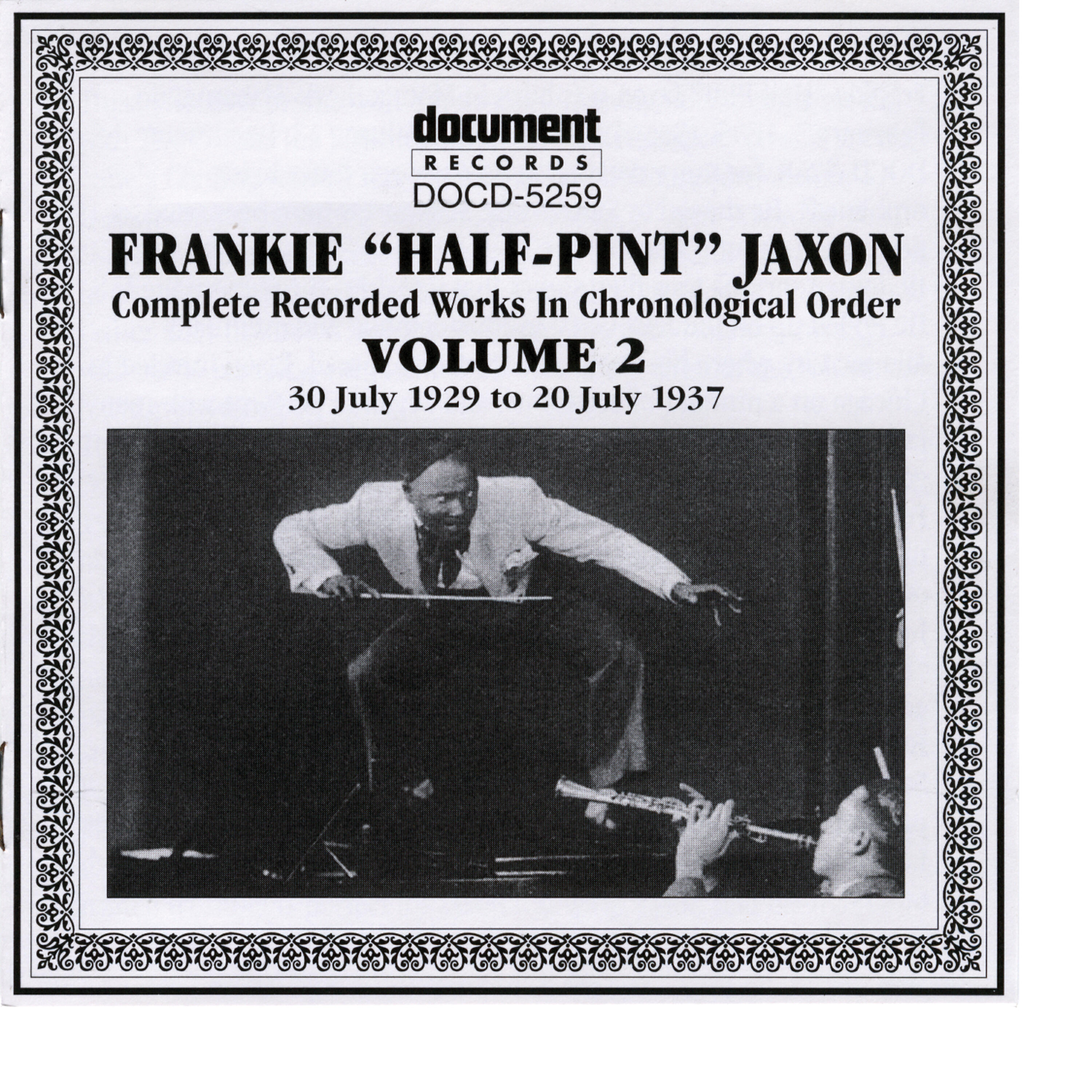 Релиз Frankie 'Half-Pint' Jaxon Vol. 2 1926-19309-1937