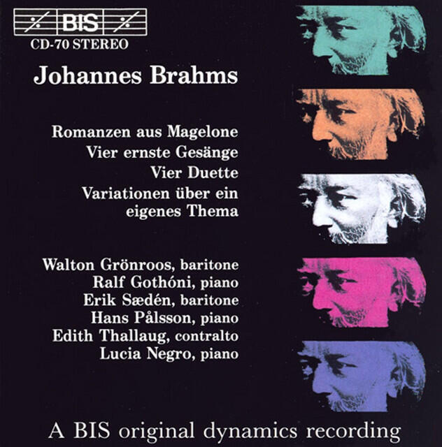 Релиз Brahms: Romanzen Aus Magelone, Op. 33