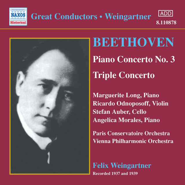 Релиз Beethoven: Piano Concerto No. 3 / Triple Concerto (Weingartner) (1937-1939)