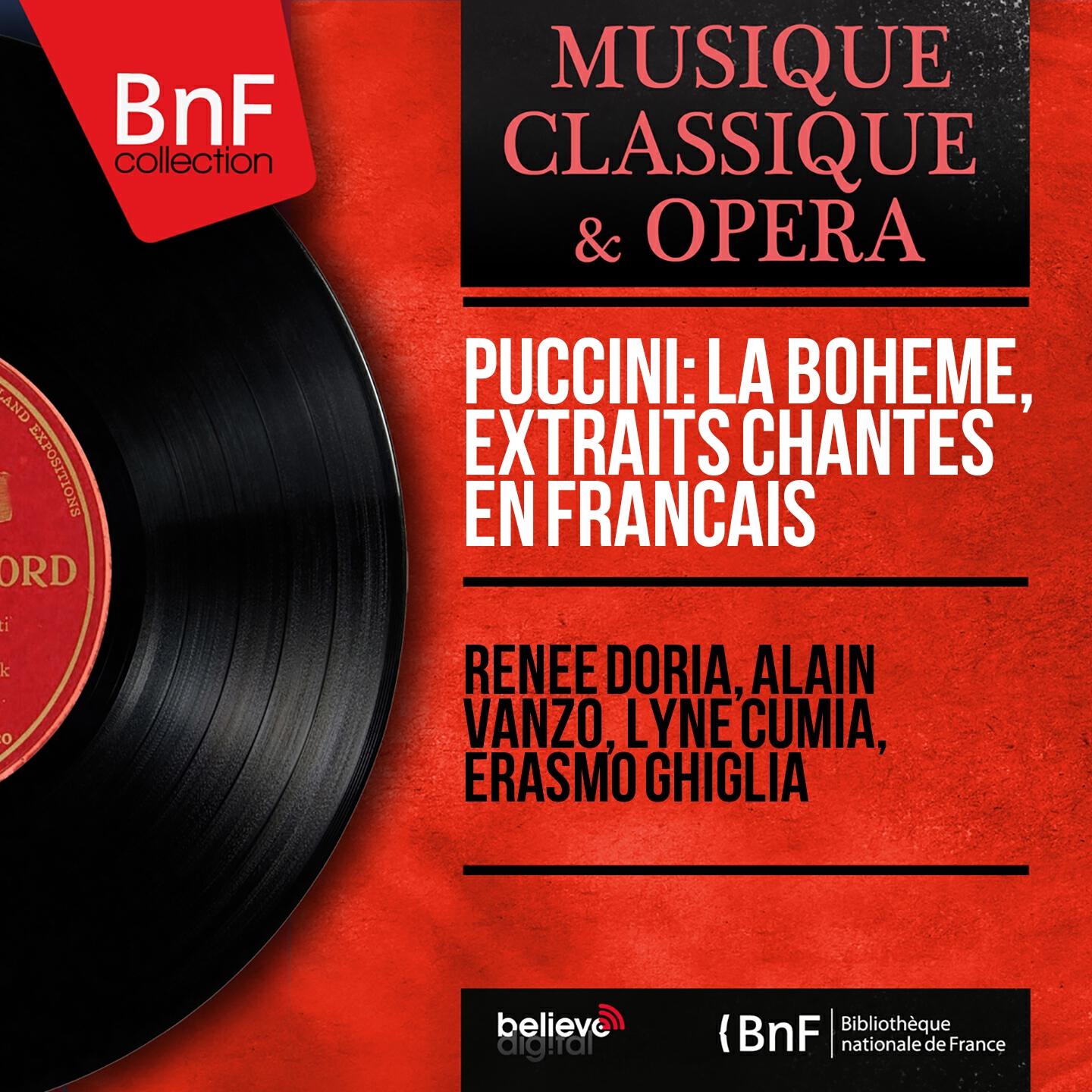 Релиз Puccini: La bohème, extraits chantés en français (Mono Version)