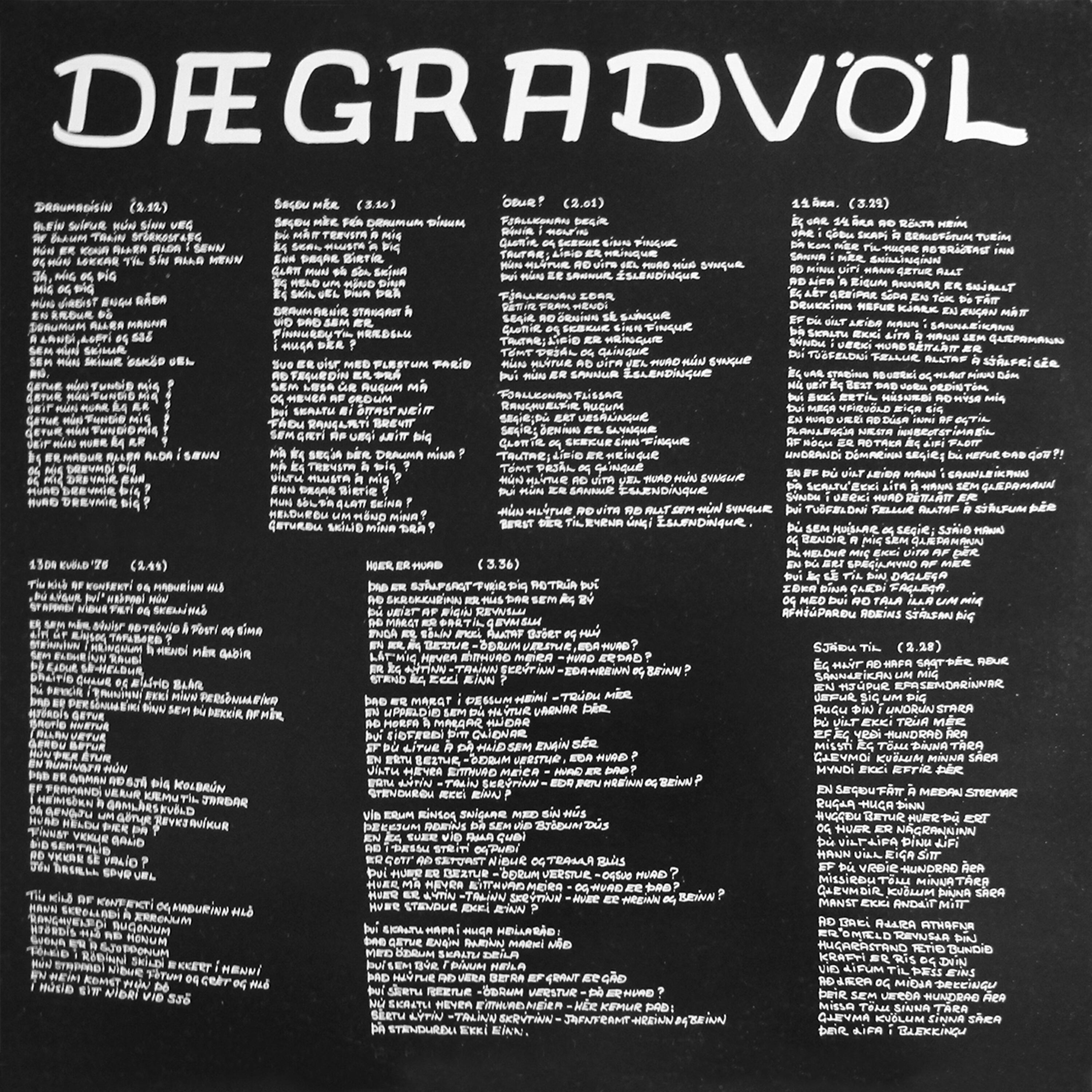 Релиз Dægradvöl