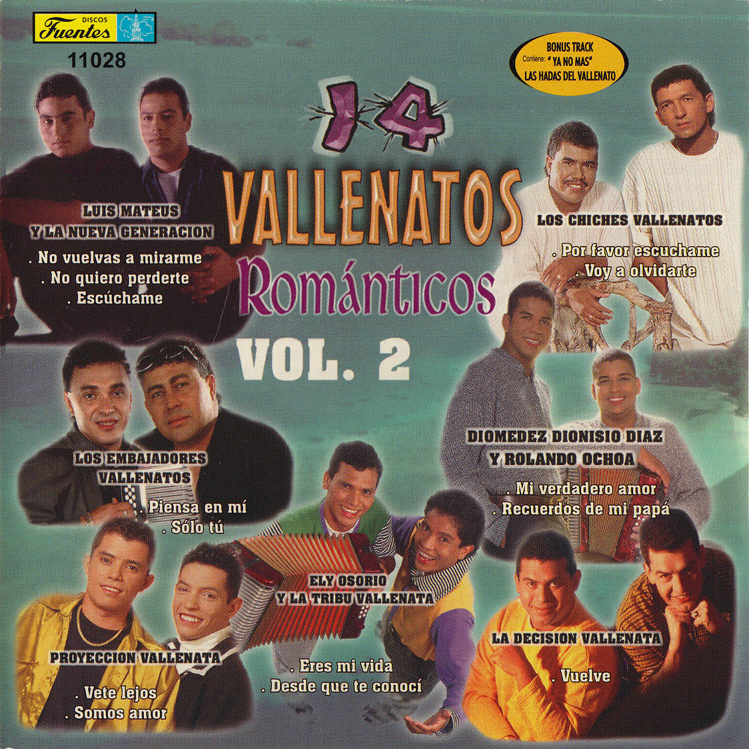 Релиз 14 Vallenatos Románticos, Vol. 2