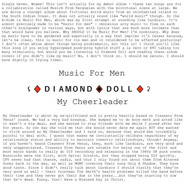 Релиз Music For Men/My Cheerleader