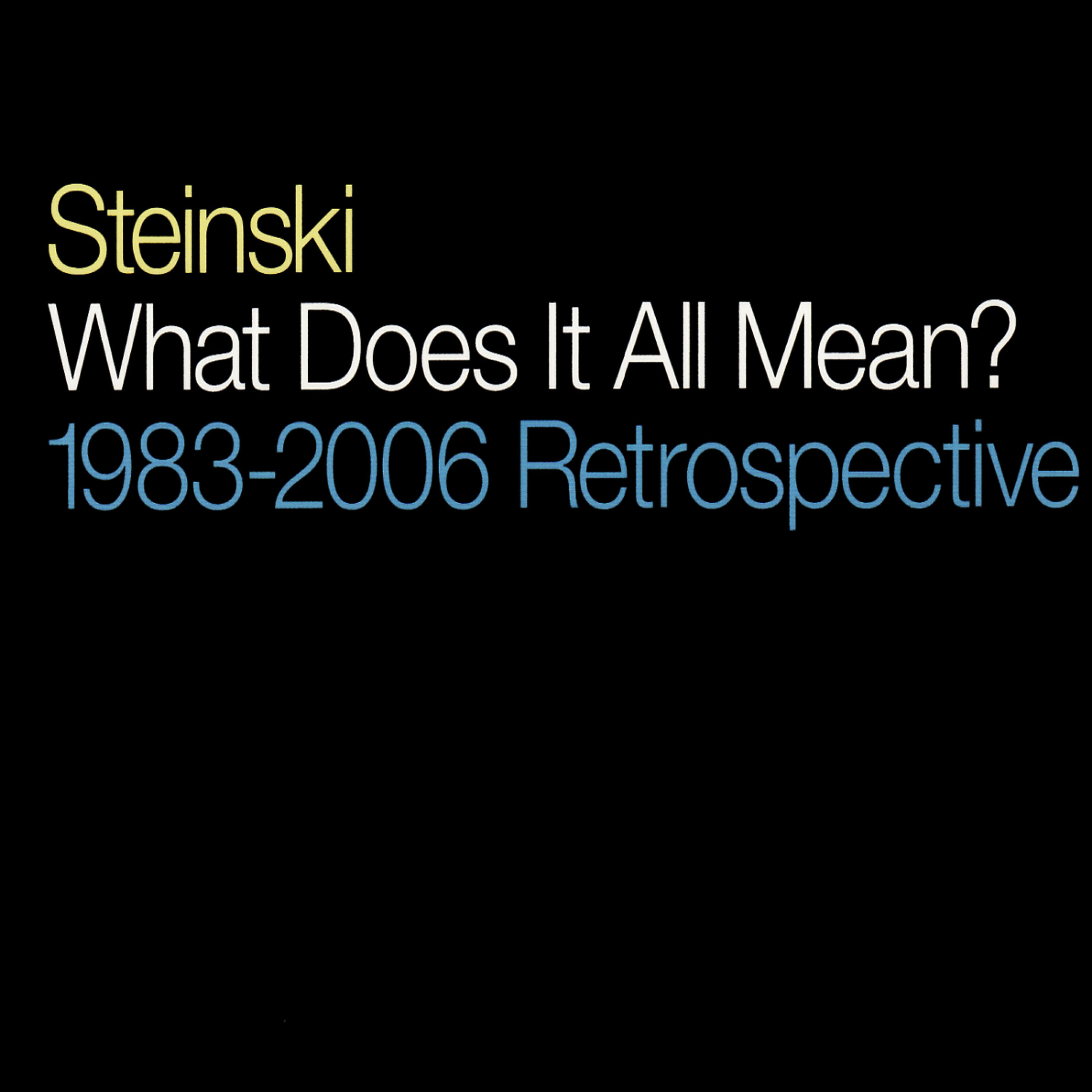 Релиз What Does It All Mean? - 1983-2006 Retrospective