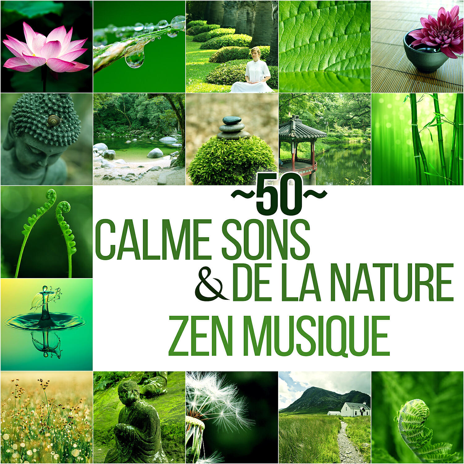 Релиз 50 Calme sons de la nature & Zen musique - Détente et relaxation avec bruits de la nature et New Age, Bonne humeur, Clarifier idées, Se calmer, Se relaxer et tranquilliser (Yoga, Pilates, Qi gong)