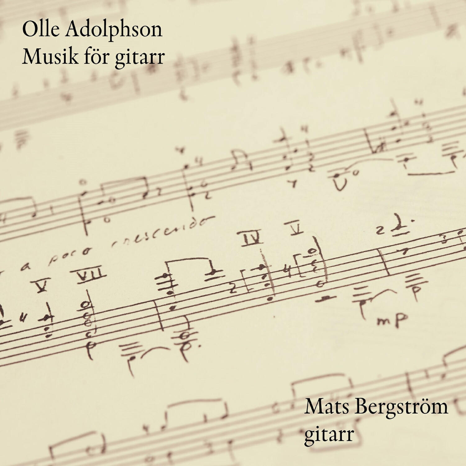 Релиз Olle Adolphson Musik för gitarr