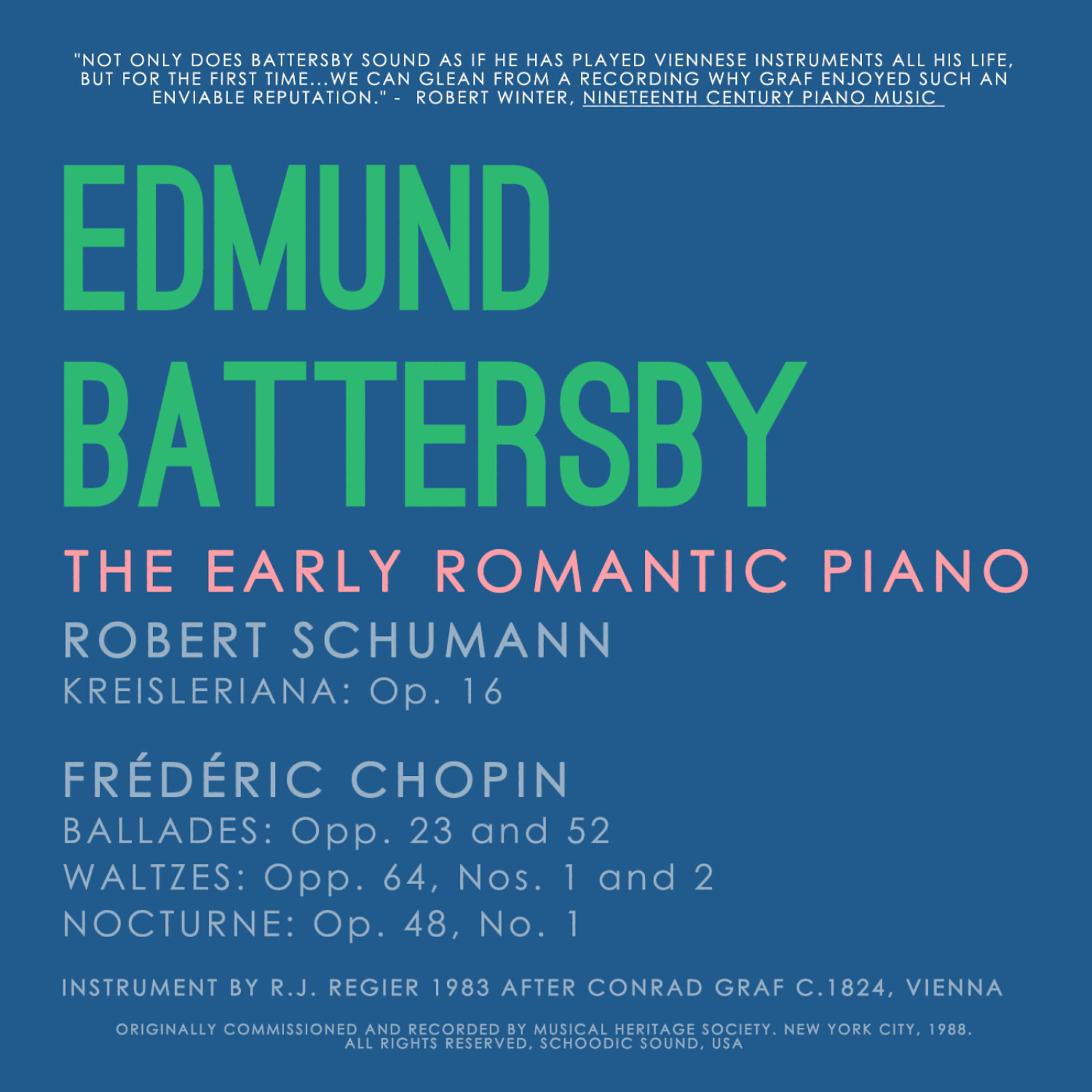 Релиз THE EARLY ROMANTIC PIANO  Schumann and Chopin