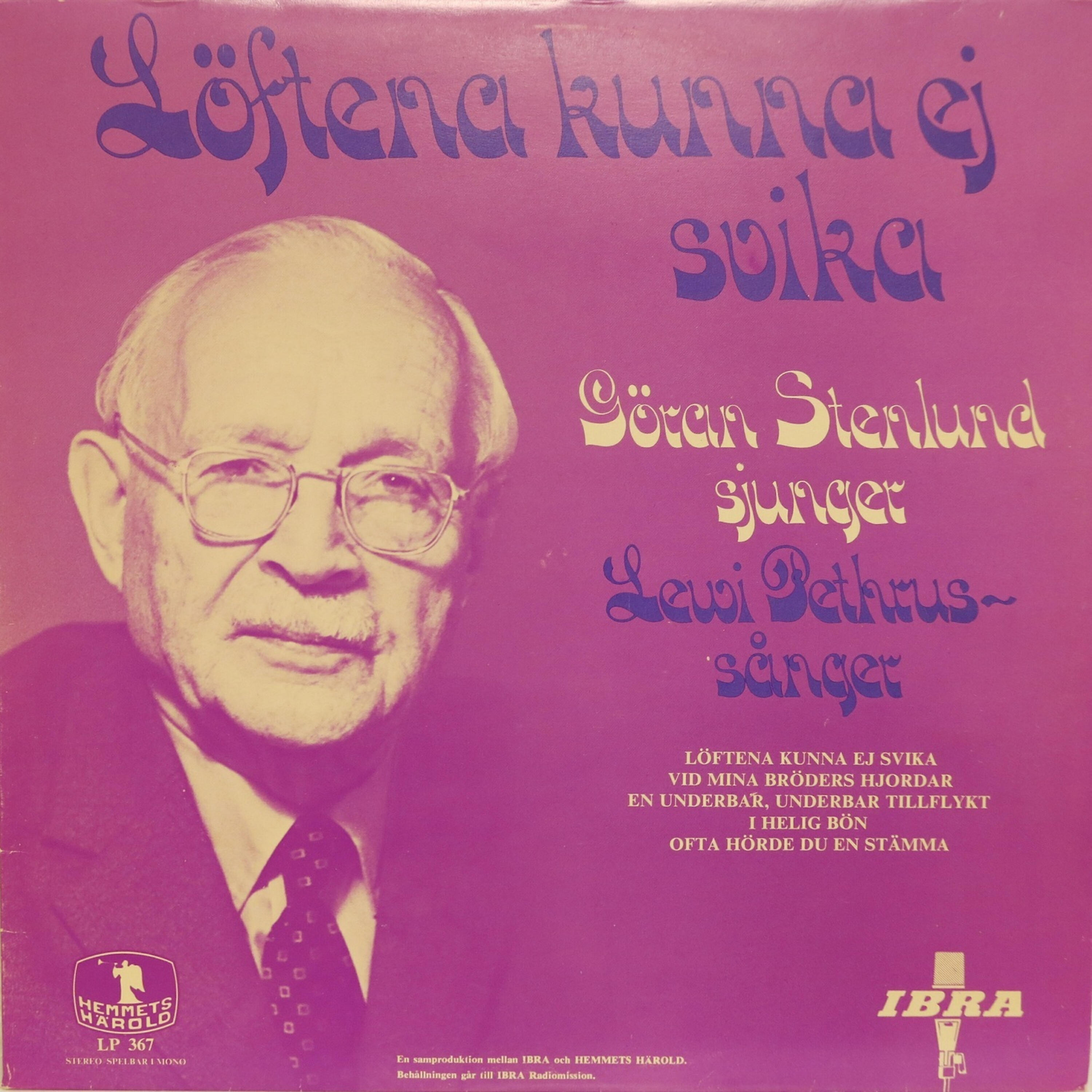 Релиз Göran Stenlund sjunger Lewi Pethrus- och T. B. Barratt-sånger