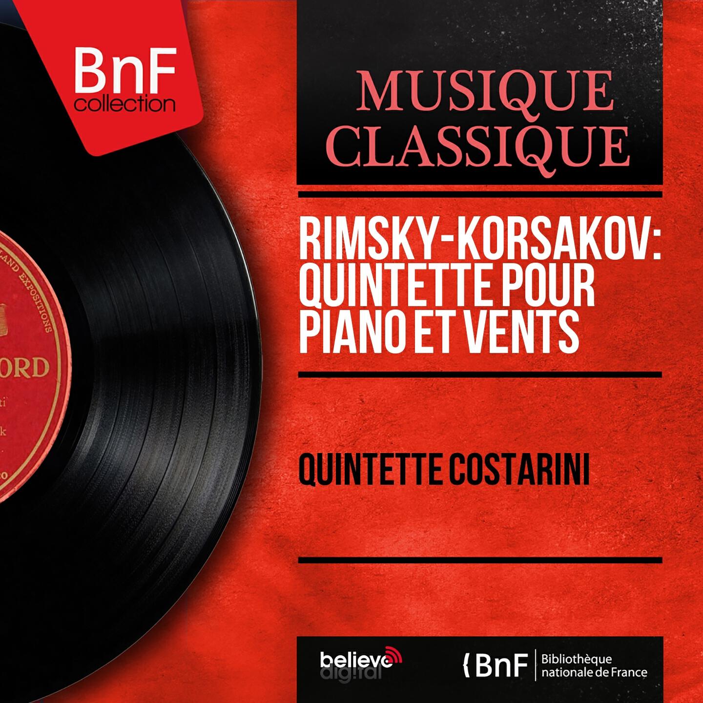 Релиз Rimsky-Korsakov: Quintette pour piano et vents (Mono Version)