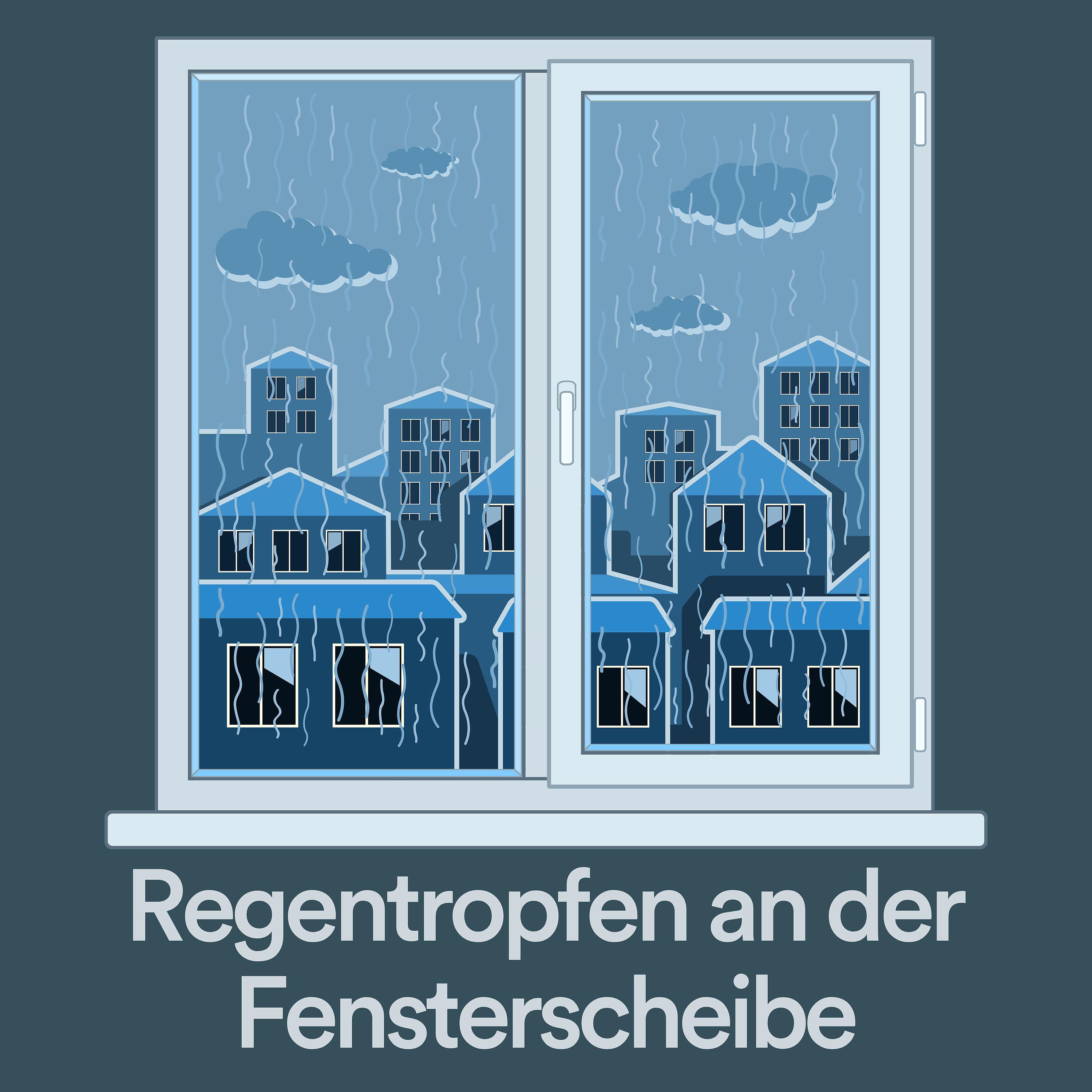 Релиз Regentropfen an der Fensterscheibe
