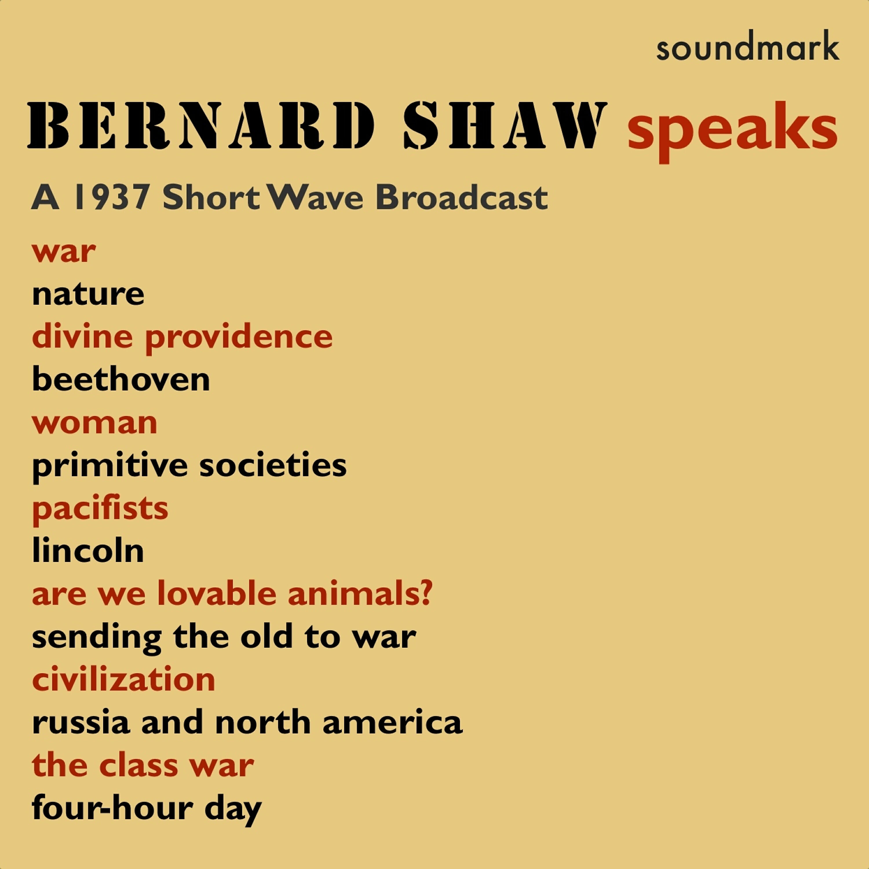 Релиз Bernard Shaw Speaks (A 1937 Short Wave Broadcast)