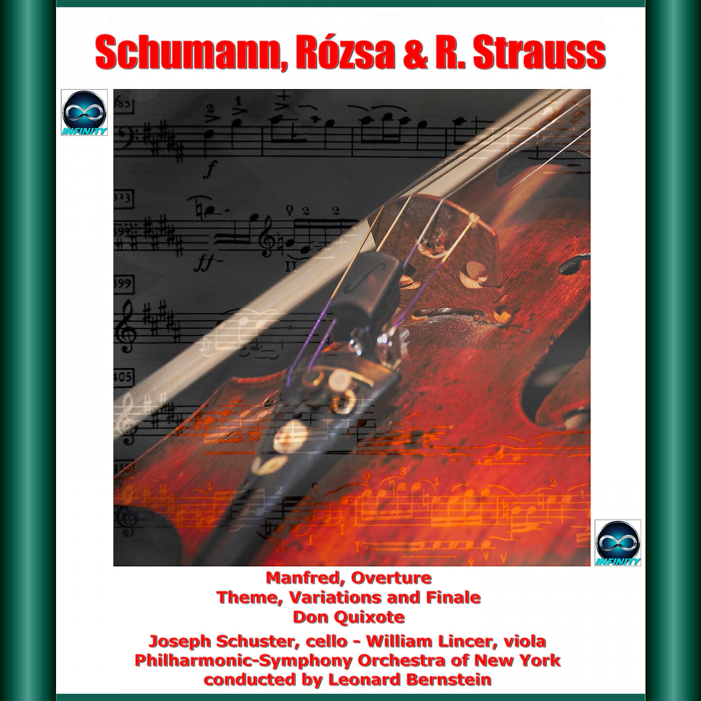 Релиз Schumann, Rózsa & R. Strauss: Manfred, Overture - Theme, Variations and Finale - Don Quixote