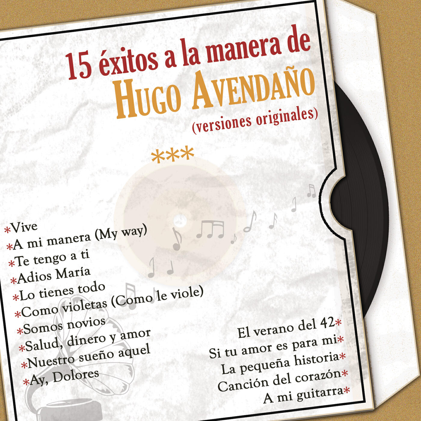 Релиз 15 Éxitos  a la Manera de Hugo Avendaño (Versiones Originales)