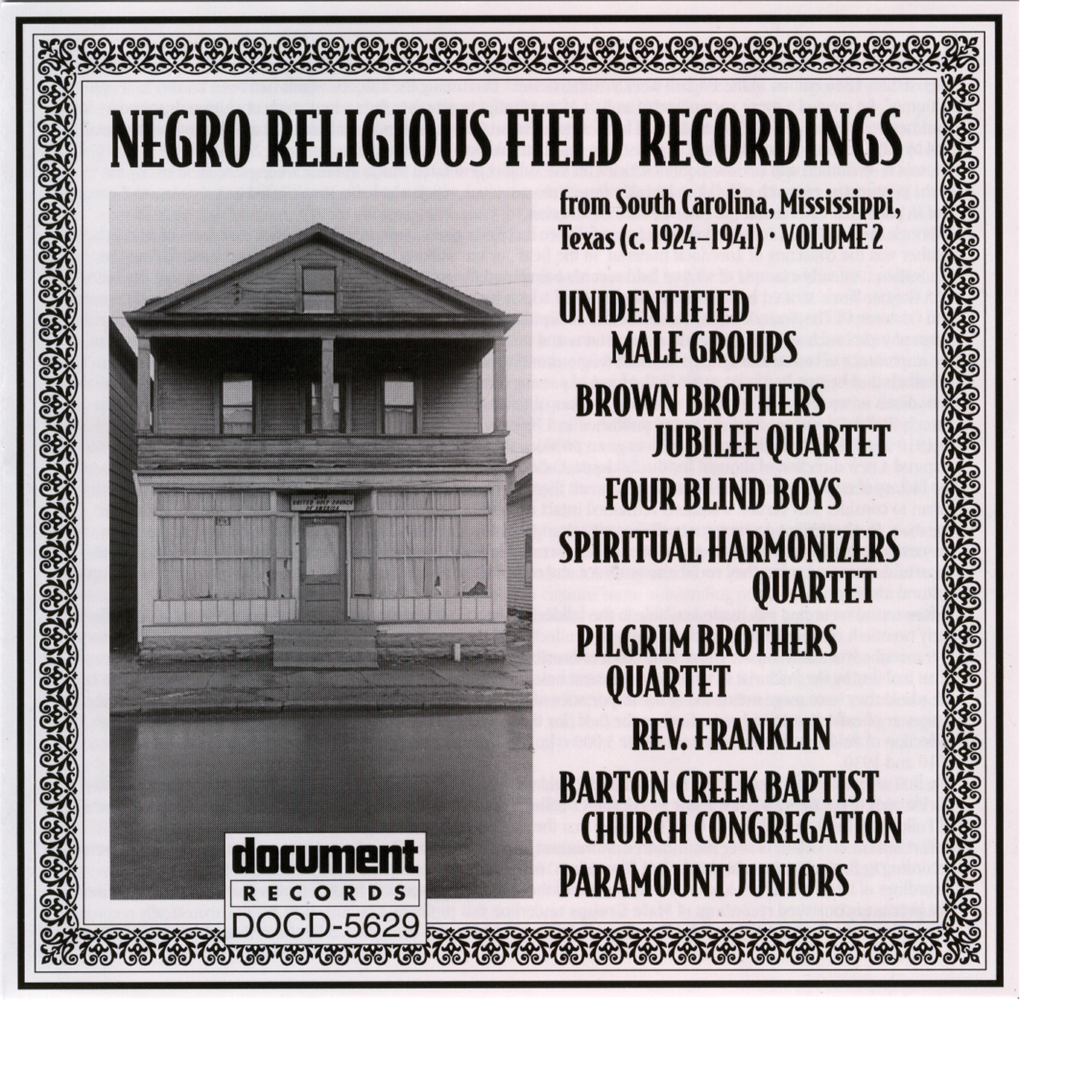 Релиз Negro Religious Field Recordings Vol. 2 (c.1924-1941)