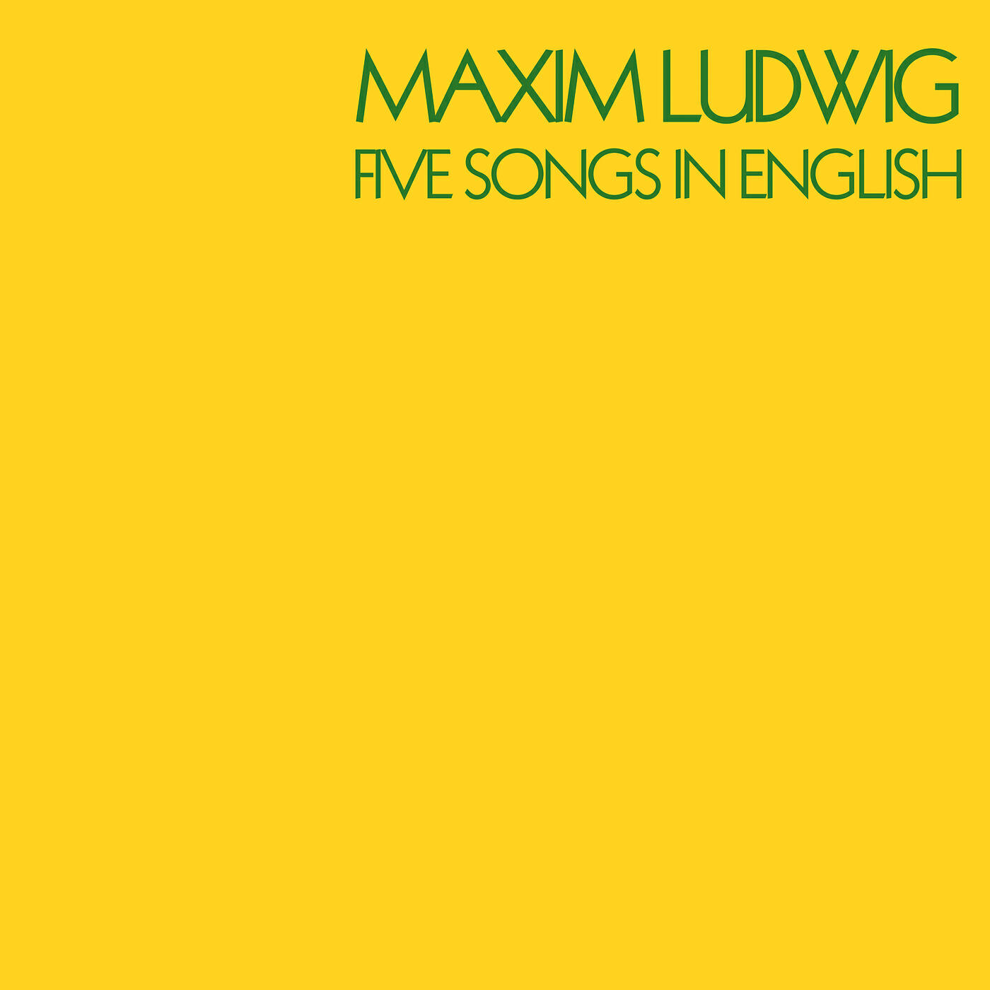 Релиз Five Songs in English