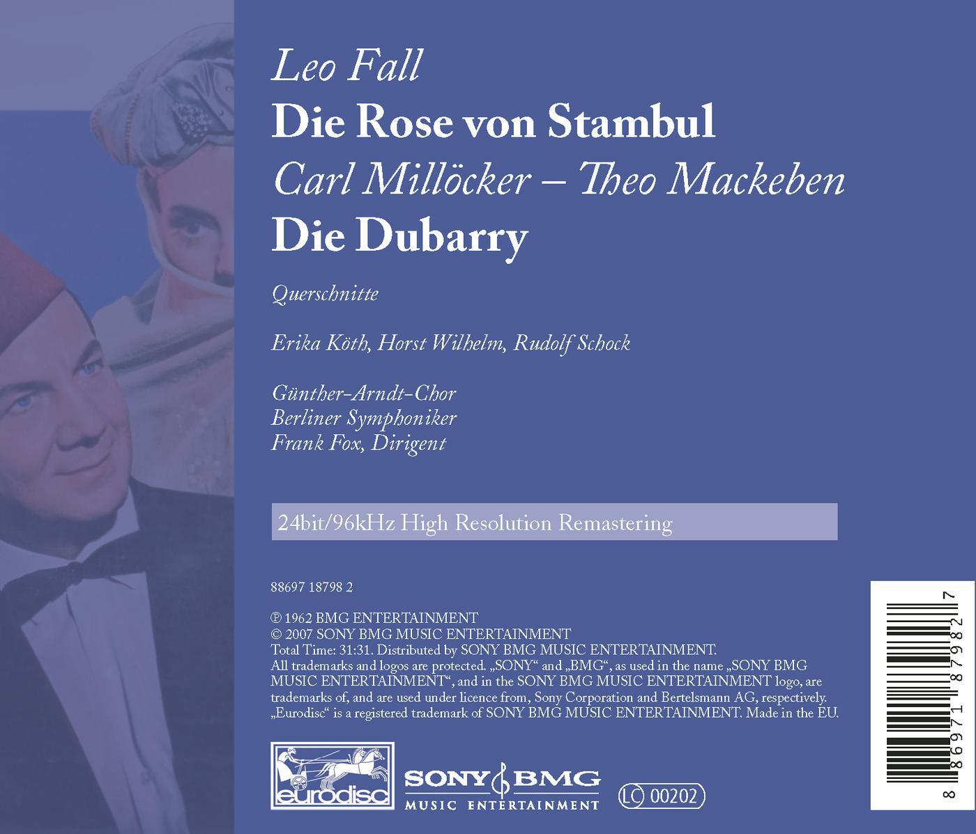 Релиз Fall: Die Rose von Stambul/Millöcker: Die Dubarry