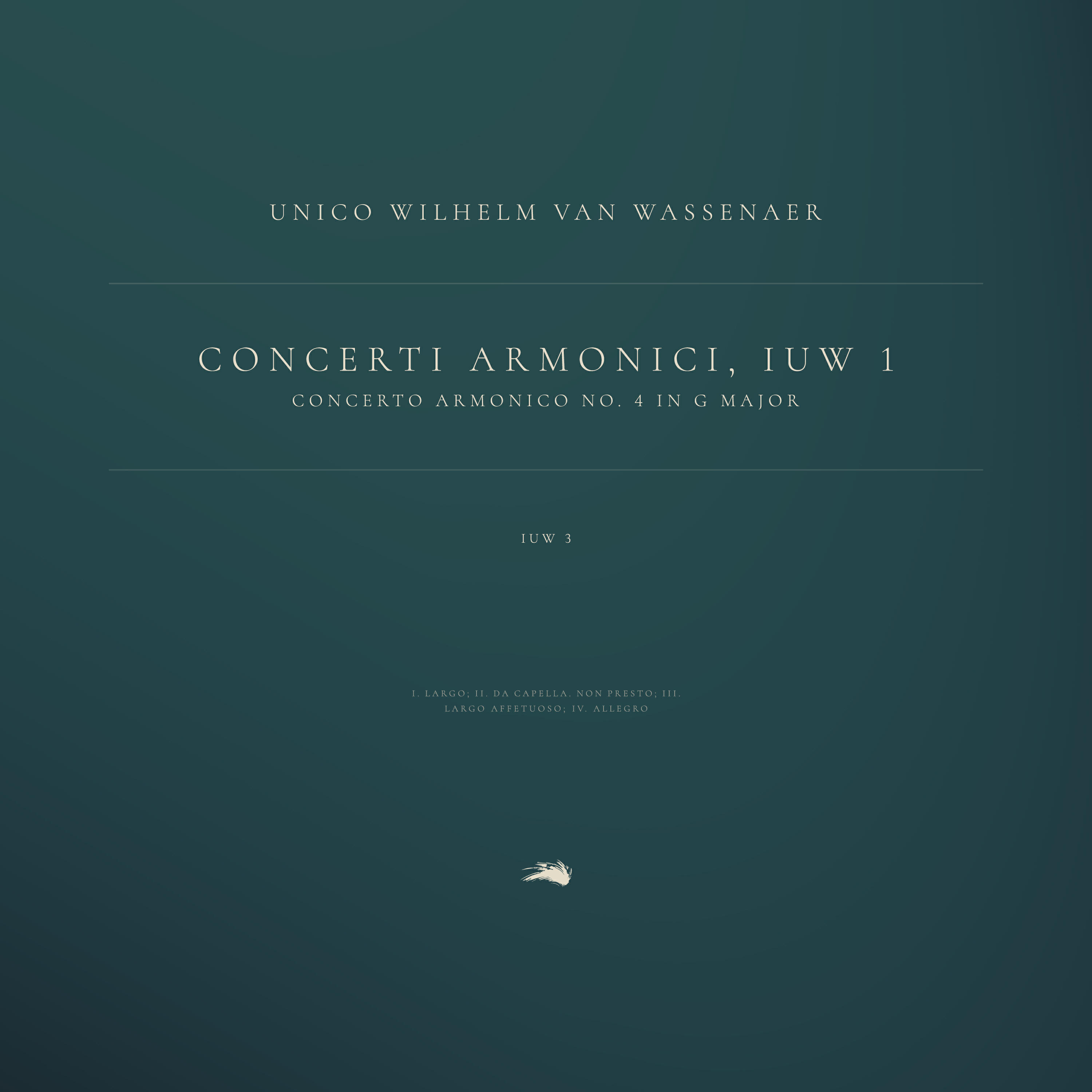 Релиз Concerti armonici, IUW 1: Concerto armonico No. 4 in G Major, IUW 3