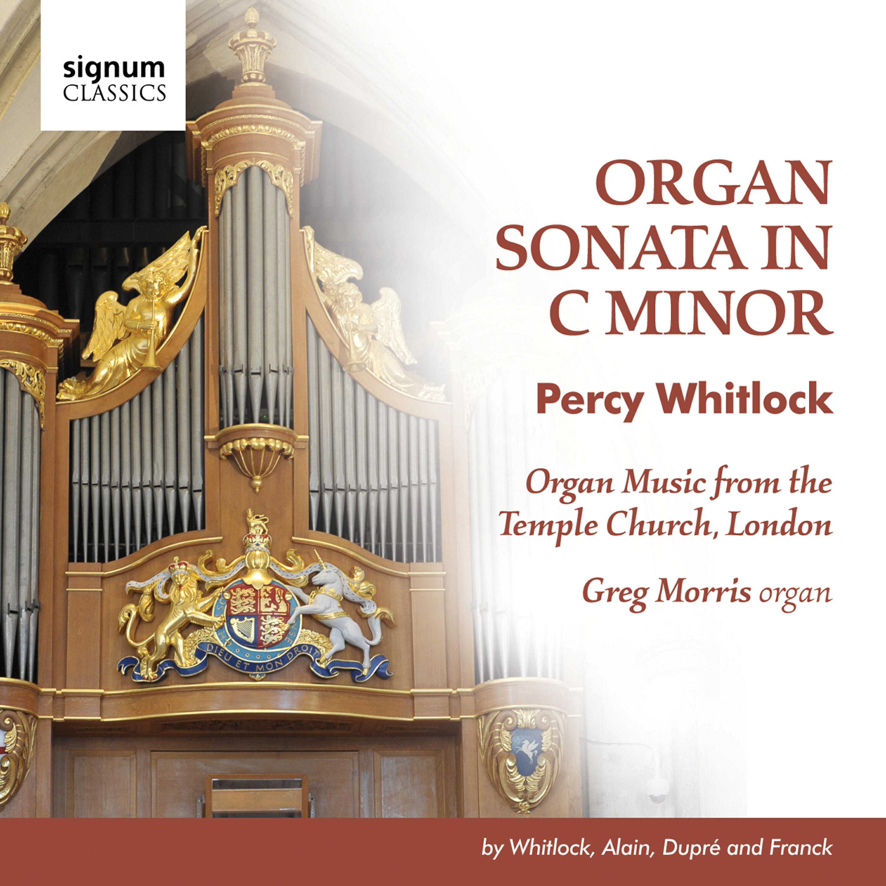 Релиз Organ Music from the Temple Church, London by Whitlock, Alain, Dupré and Franck
