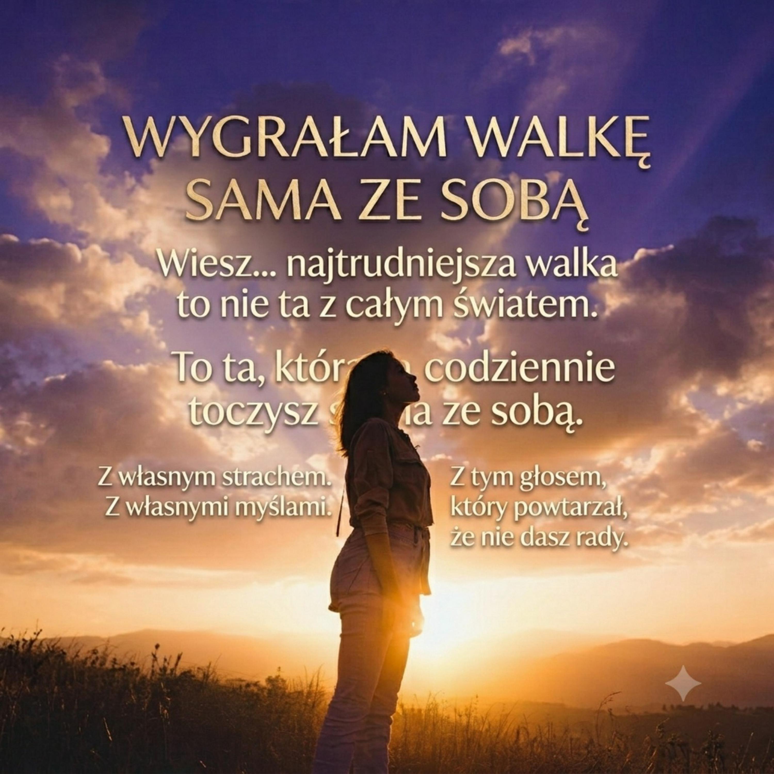 Релиз Wygrałam walke sama ze sobą.