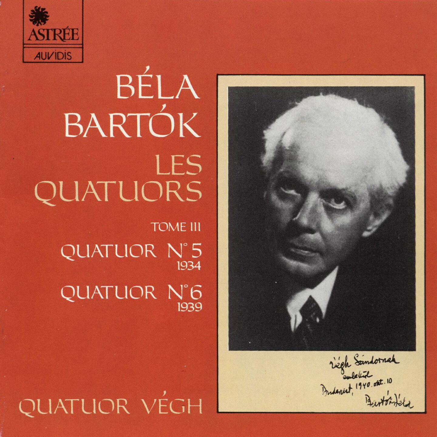 Релиз Bartók: Les quatuors, Vol. 3