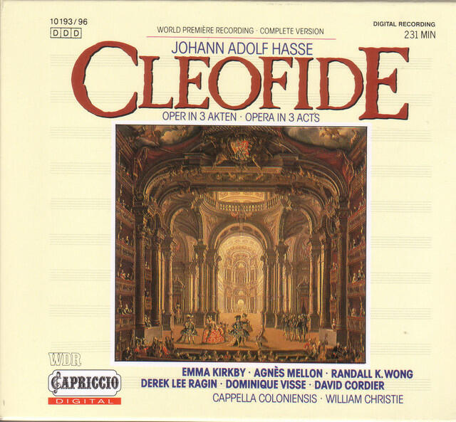 Релиз Hasse, J.A.: Cleofide [Opera] (Kirby)