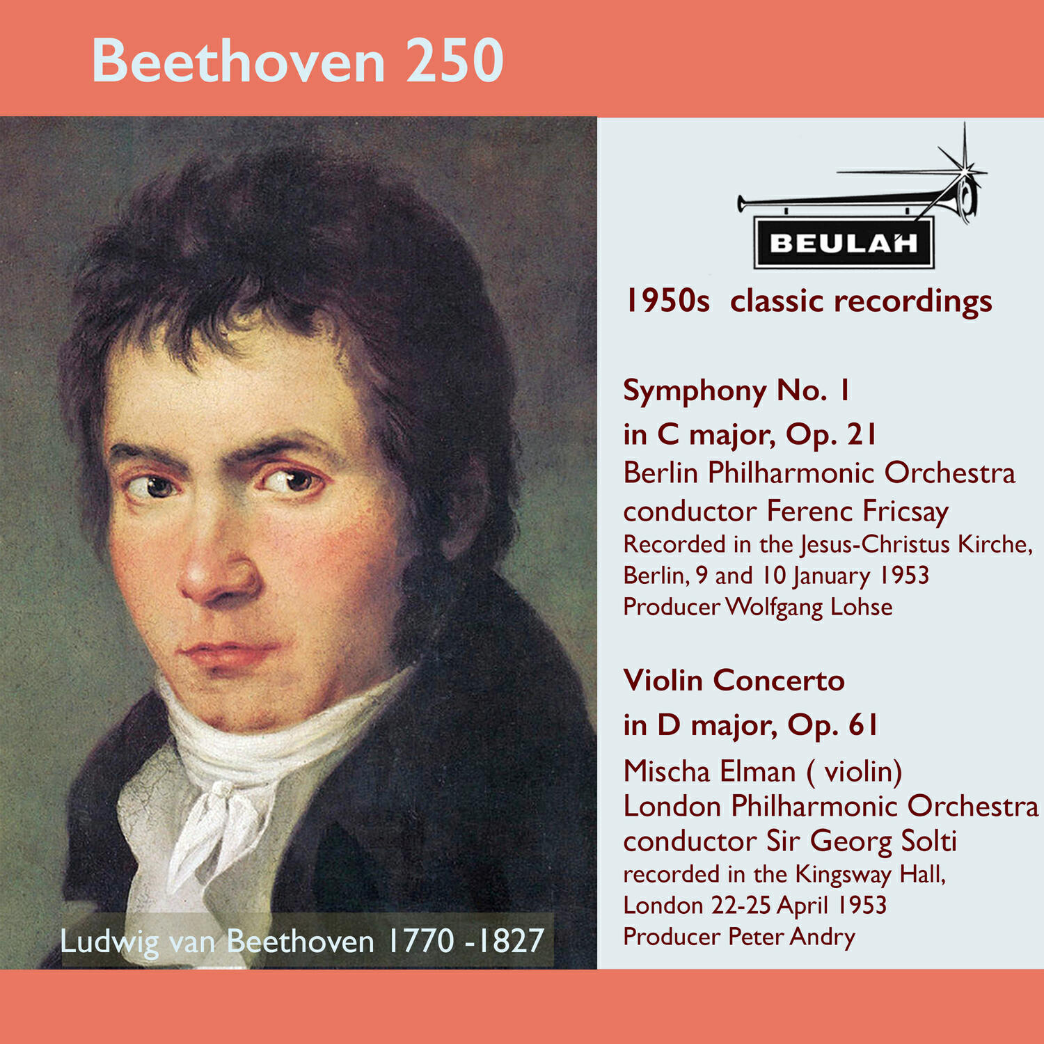 Релиз Beethoven 250 Symphony No. 1, Violin Concerto