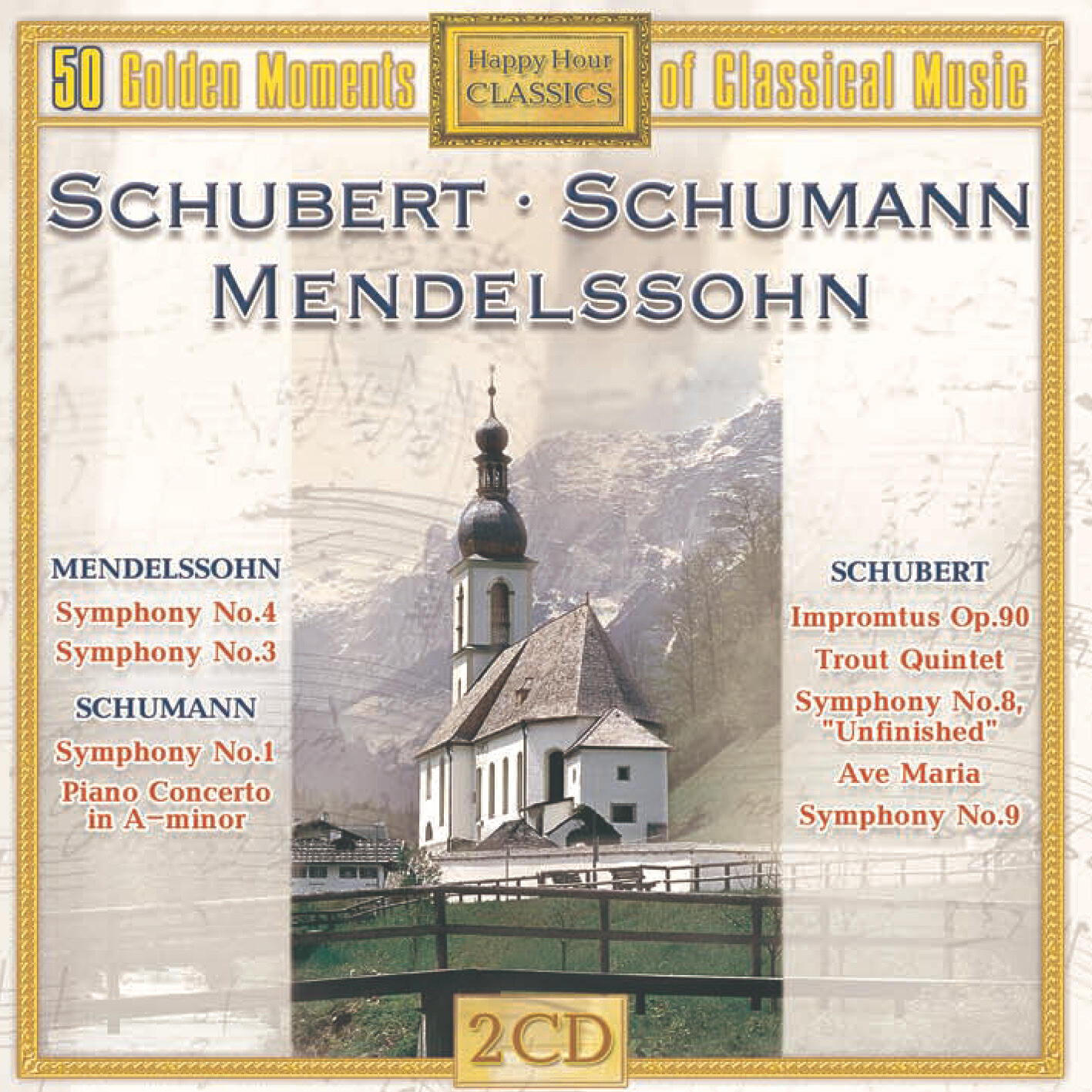Релиз 50 Golden Moments of Classical Music - Schubert Mendelssohn Schumann - CD 2